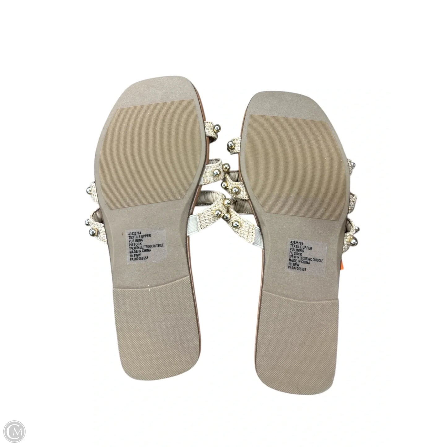 Sandals Flats By Torrid In Gold, Size: 10.5