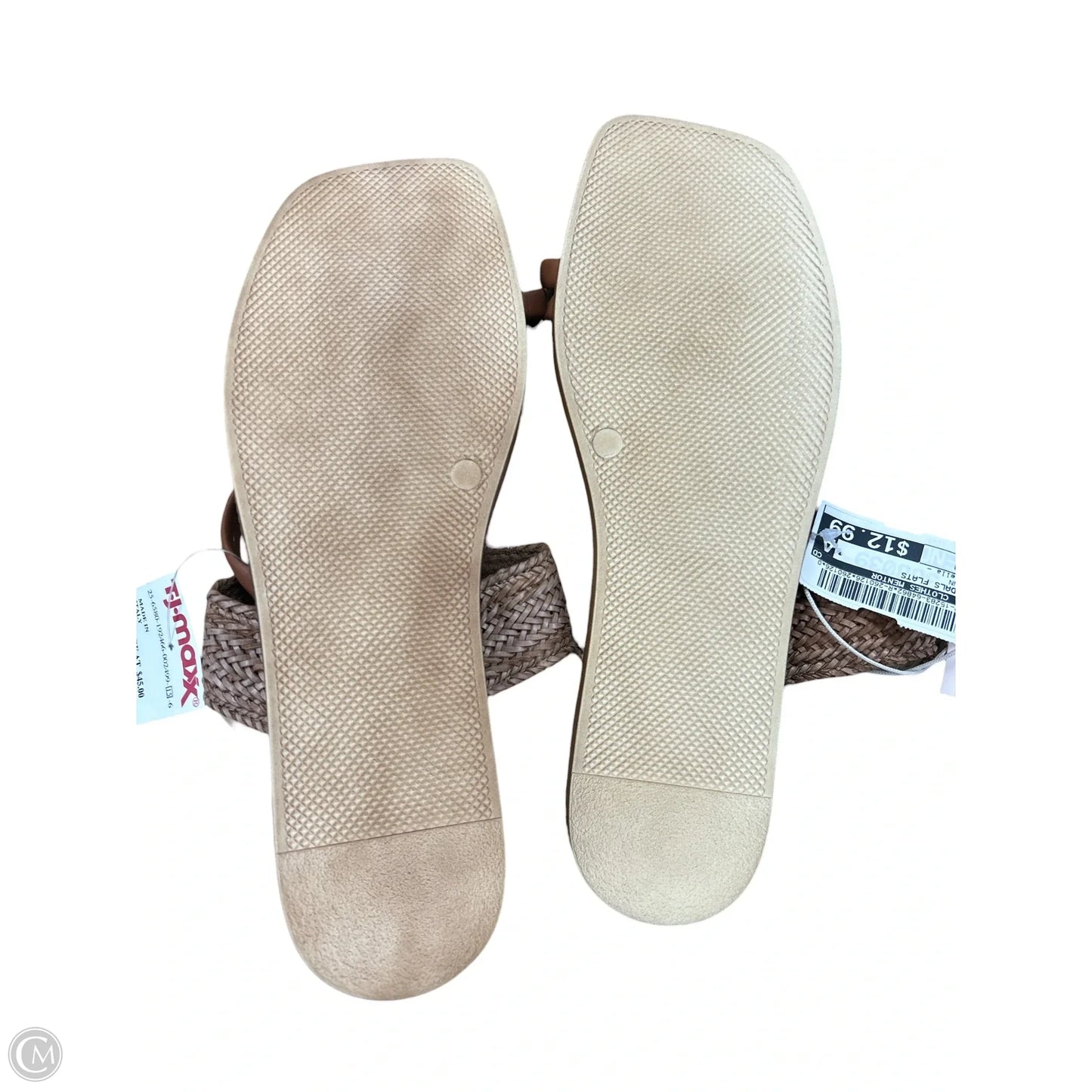 Sandals Flats By Clothes Mentor In Brown, Size: 9
