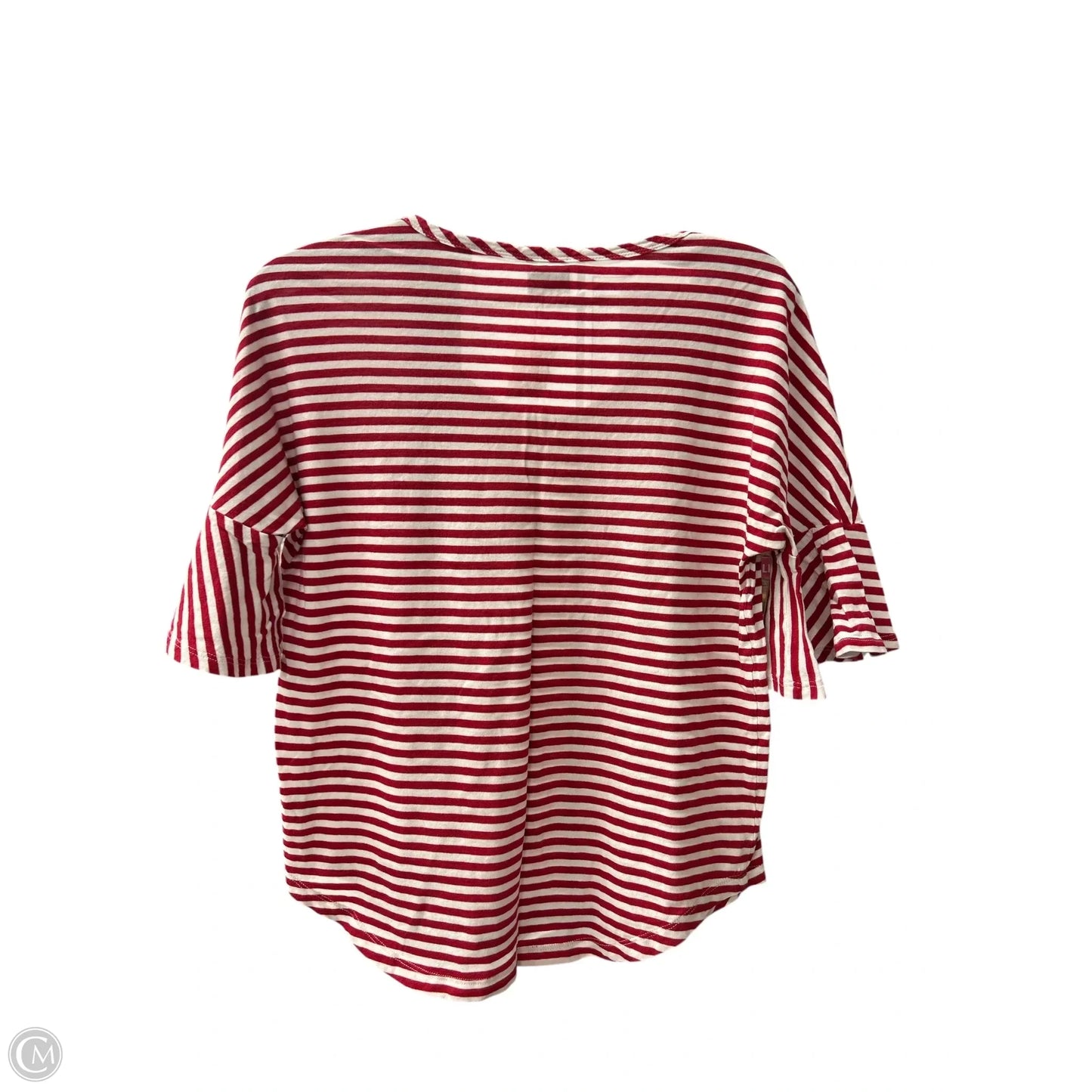 Top Short Sleeve By Cabi In Red & White, Size: Xs