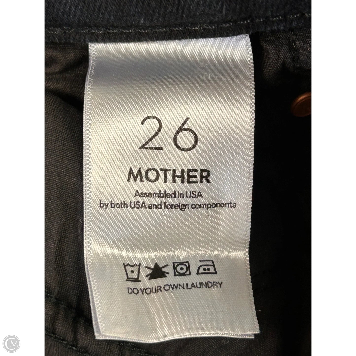 Jeans Flared By Mother In Black Denim, Size: 2