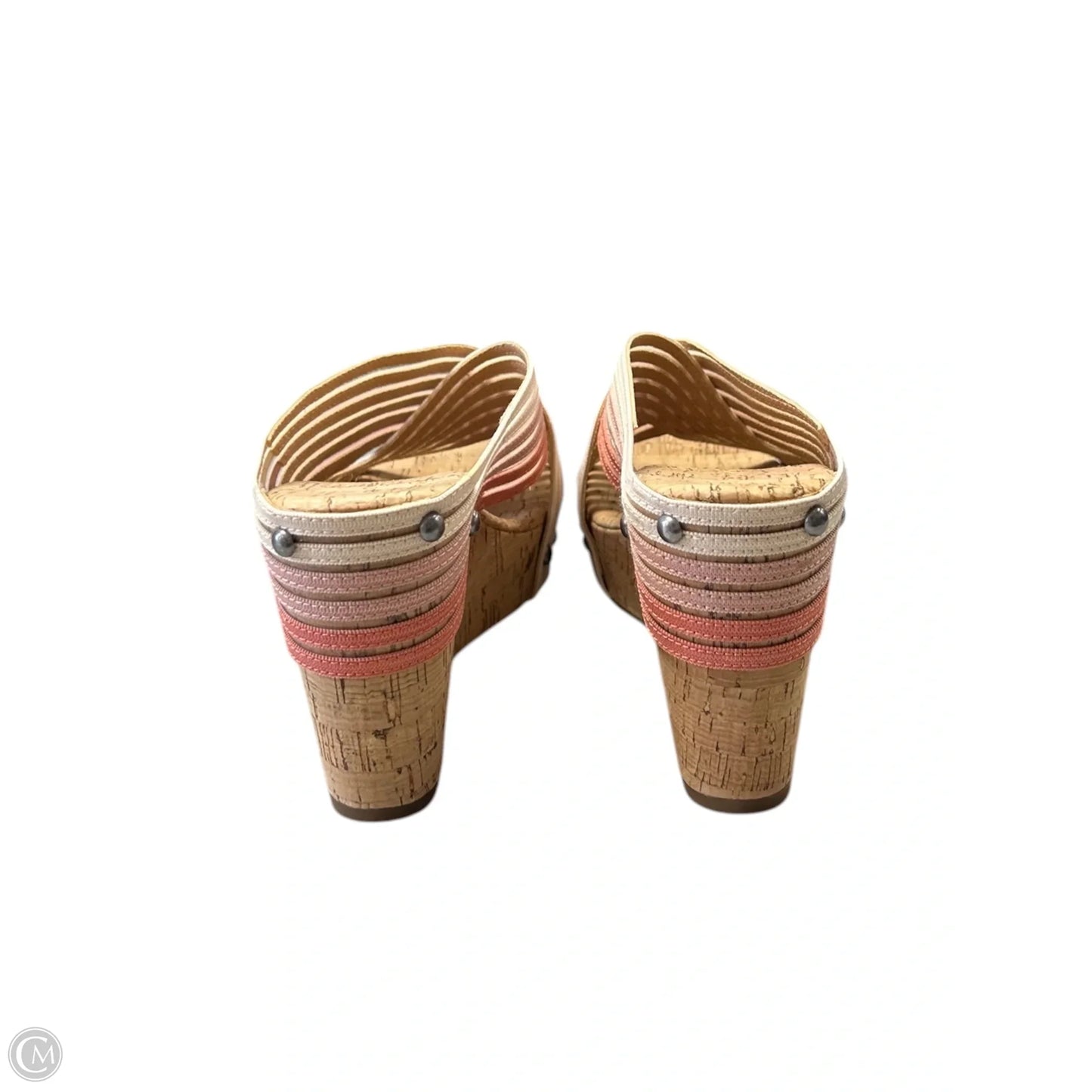 Sandals Heels Wedge By Lucky Brand In Pink, Size: 8
