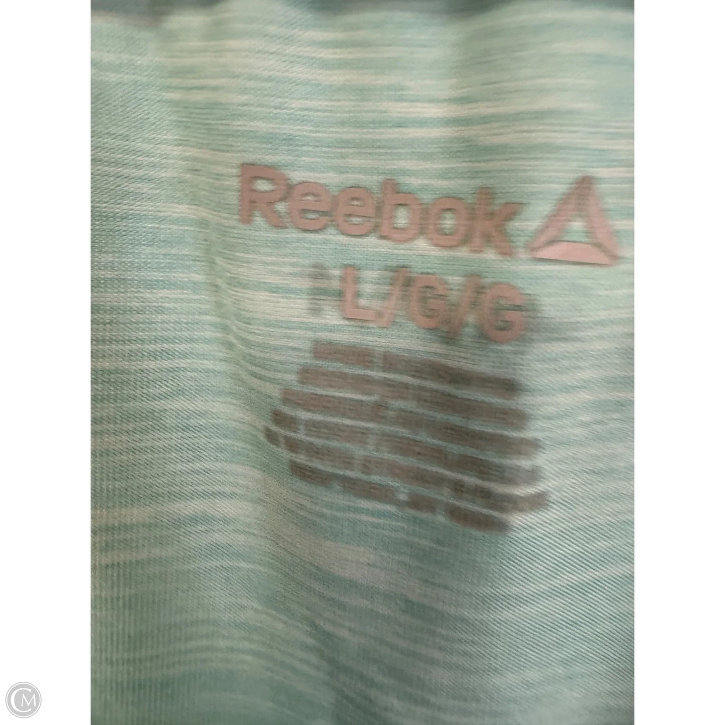 Athletic Top Short Sleeve By Reebok In Blue, Size: L