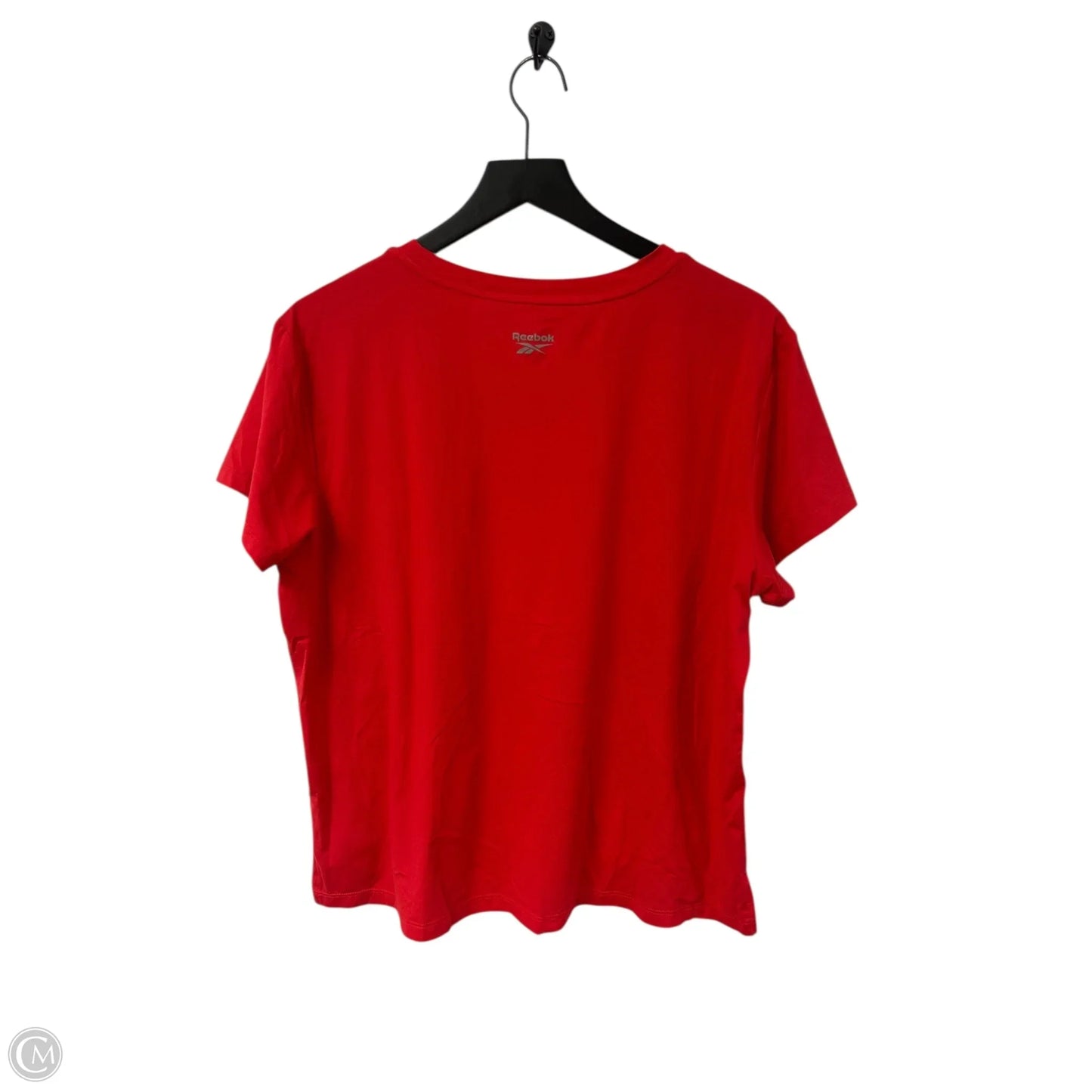 Athletic Top Short Sleeve By Reebok In Red, Size: Xl