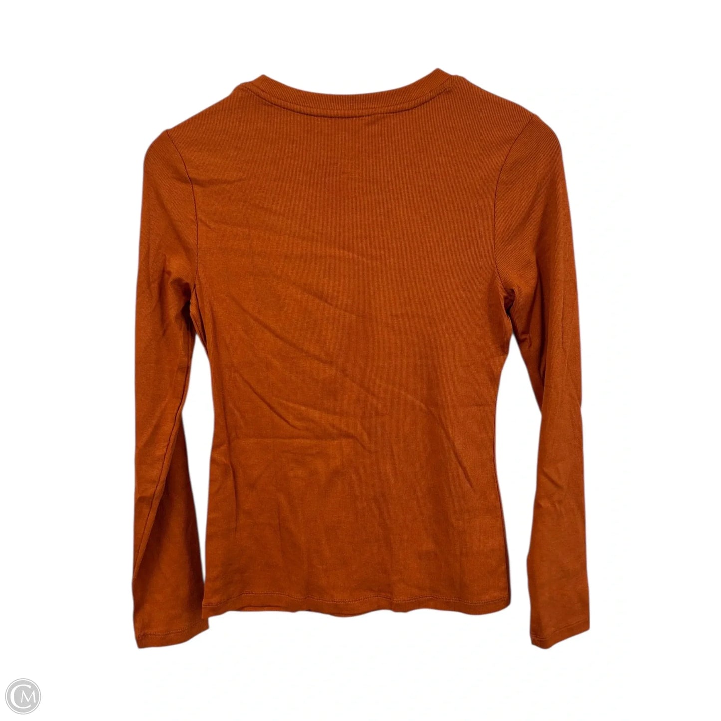 Top Long Sleeve Basic By A New Day In Orange, Size: S