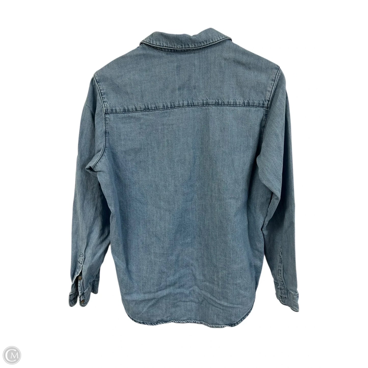 Blouse Long Sleeve By Universal Thread In Blue Denim, Size: S