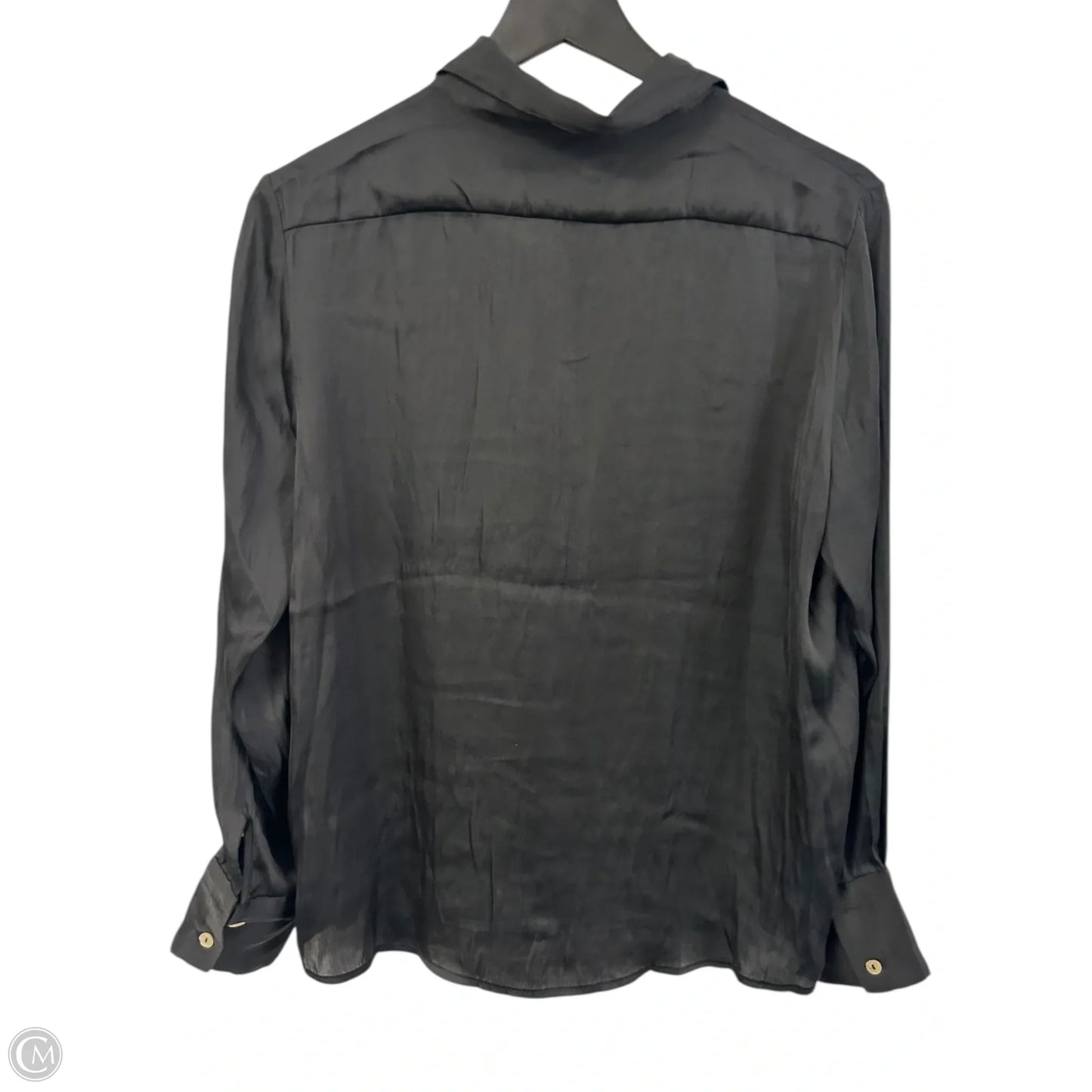 Blouse Long Sleeve By Clothes Mentor In Black, Size: M