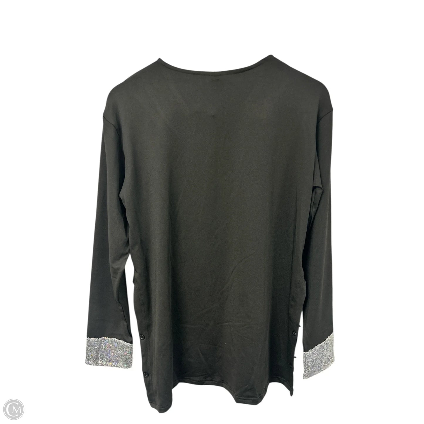Top Long Sleeve By Cme In Black, Size: M