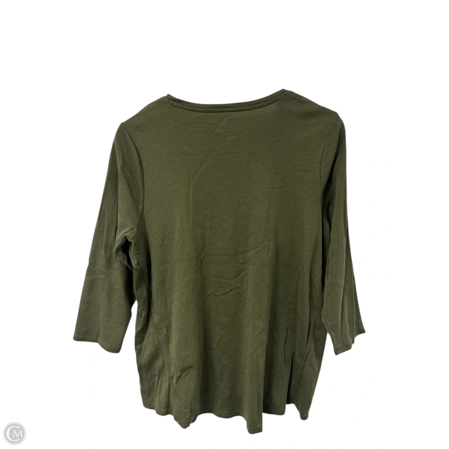 Top 3/4 Sleeve Basic By J. Jill In Green, Size: L