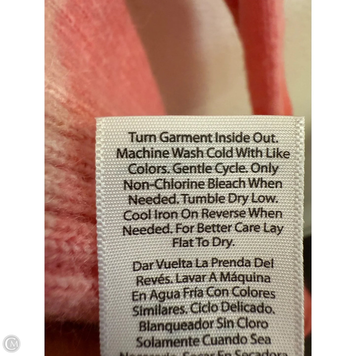 Sweater Cardigan By Time And Tru In Pink & White, Size: M