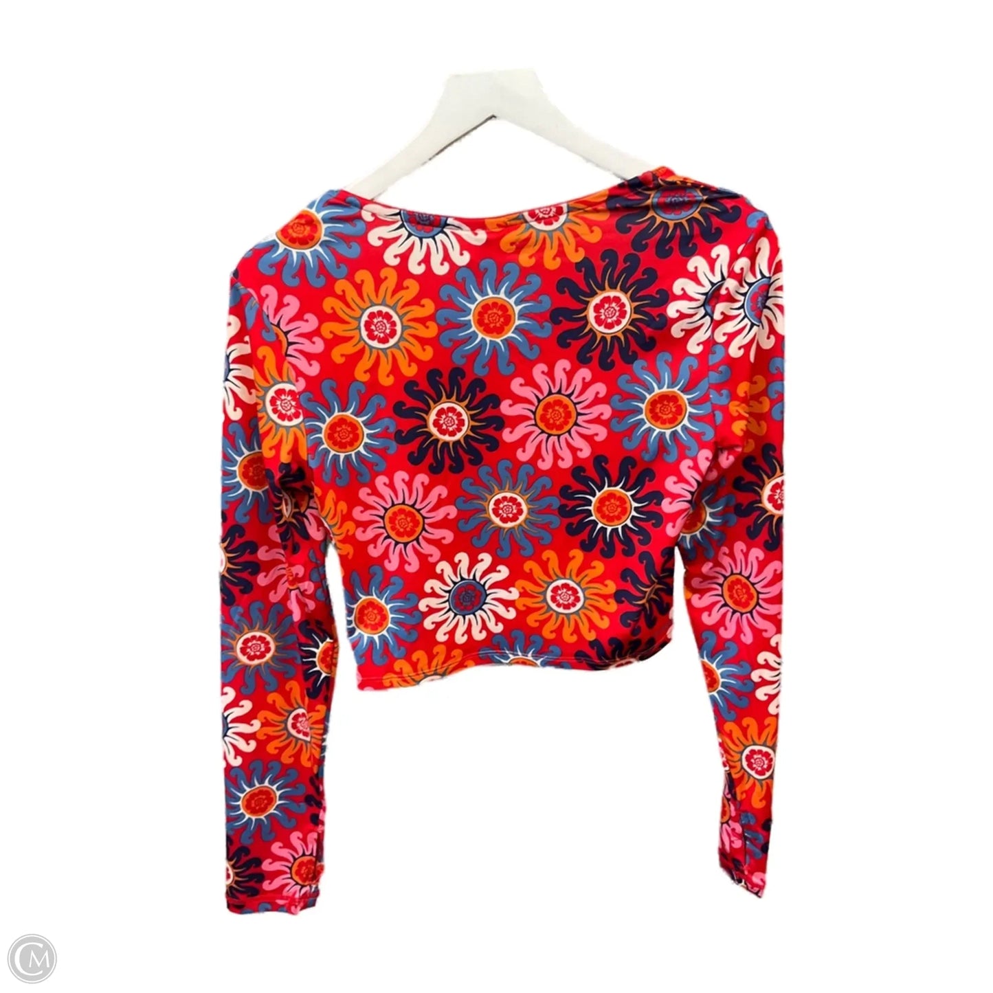 Athletic Top Long Sleeve Crewneck By Adidas In Multi-colored, Size: M