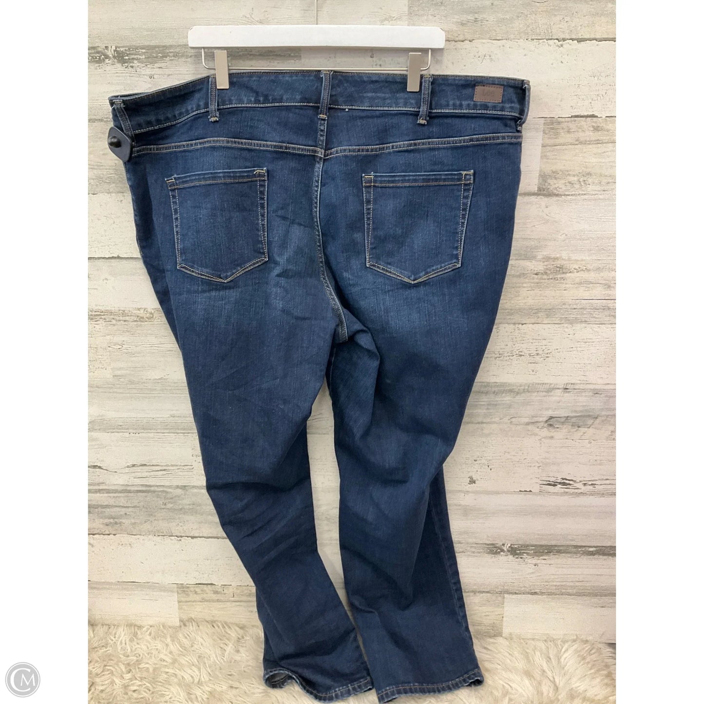 Jeans Straight By Lee In Blue Denim, Size: 26