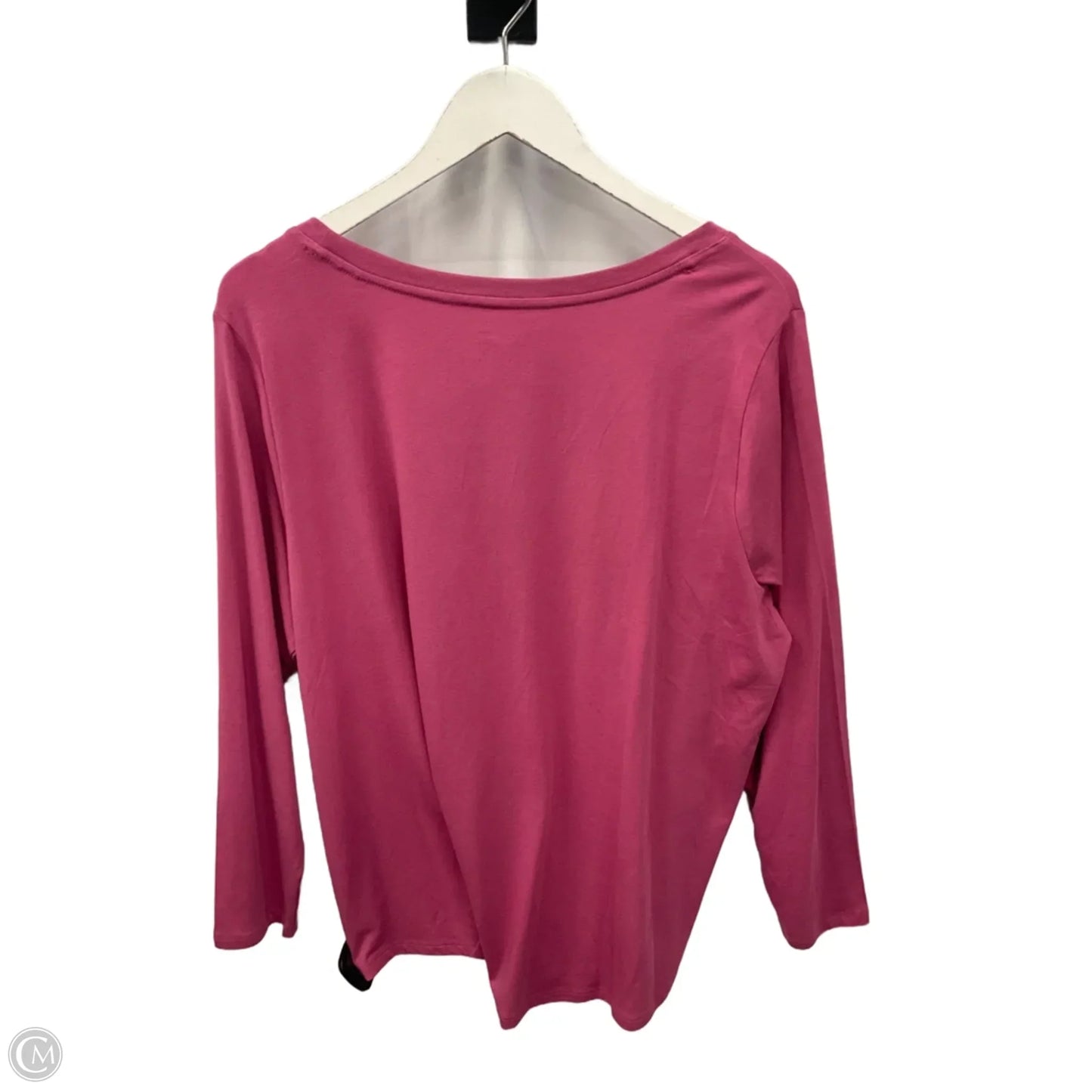 Top Long Sleeve Basic By Terra & Sky In Pink, Size: 1x