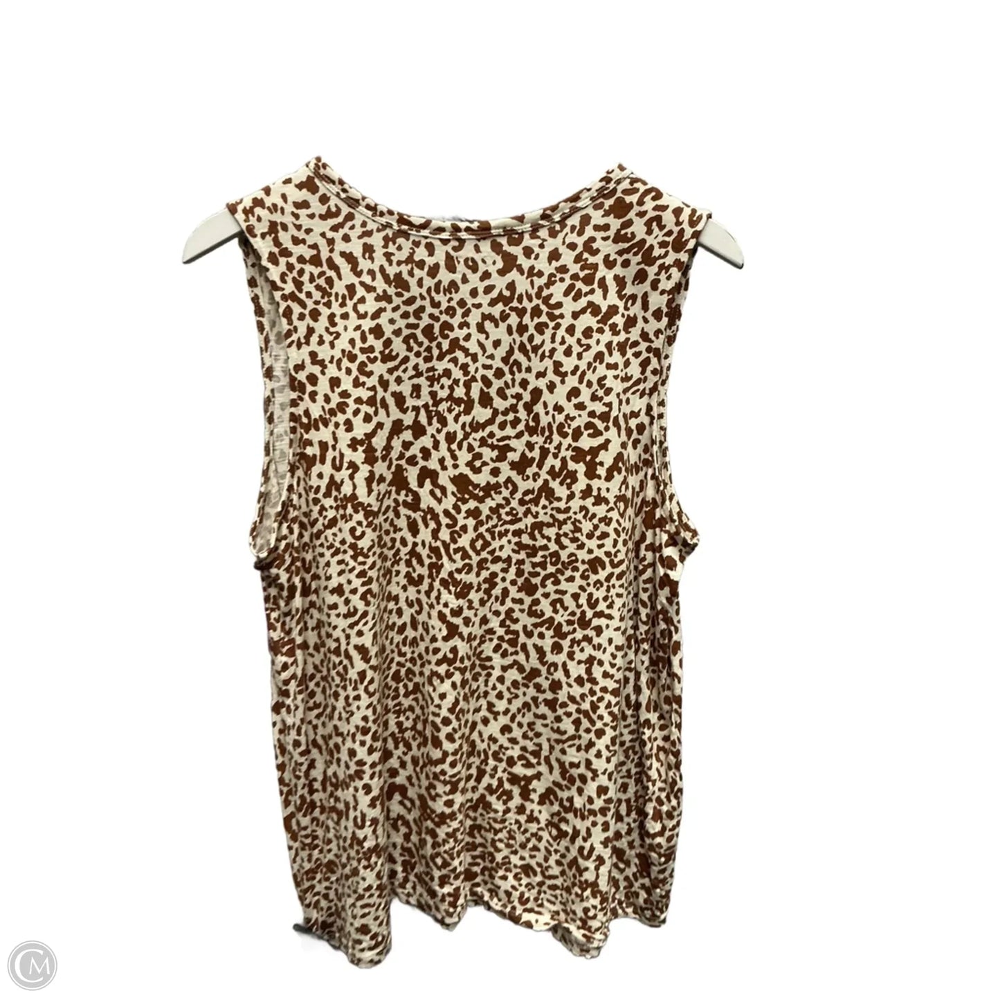 Top Sleeveless By Maurices In Brown & White, Size: Xl
