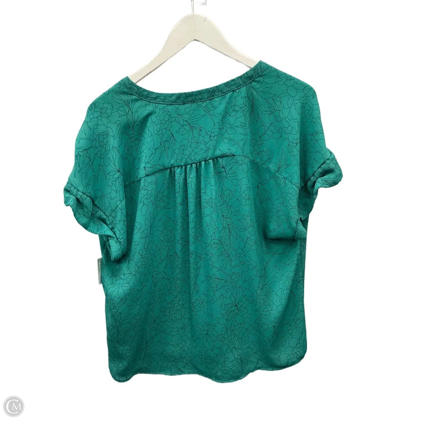 Top Short Sleeve By Apt 9 In Green, Size: L