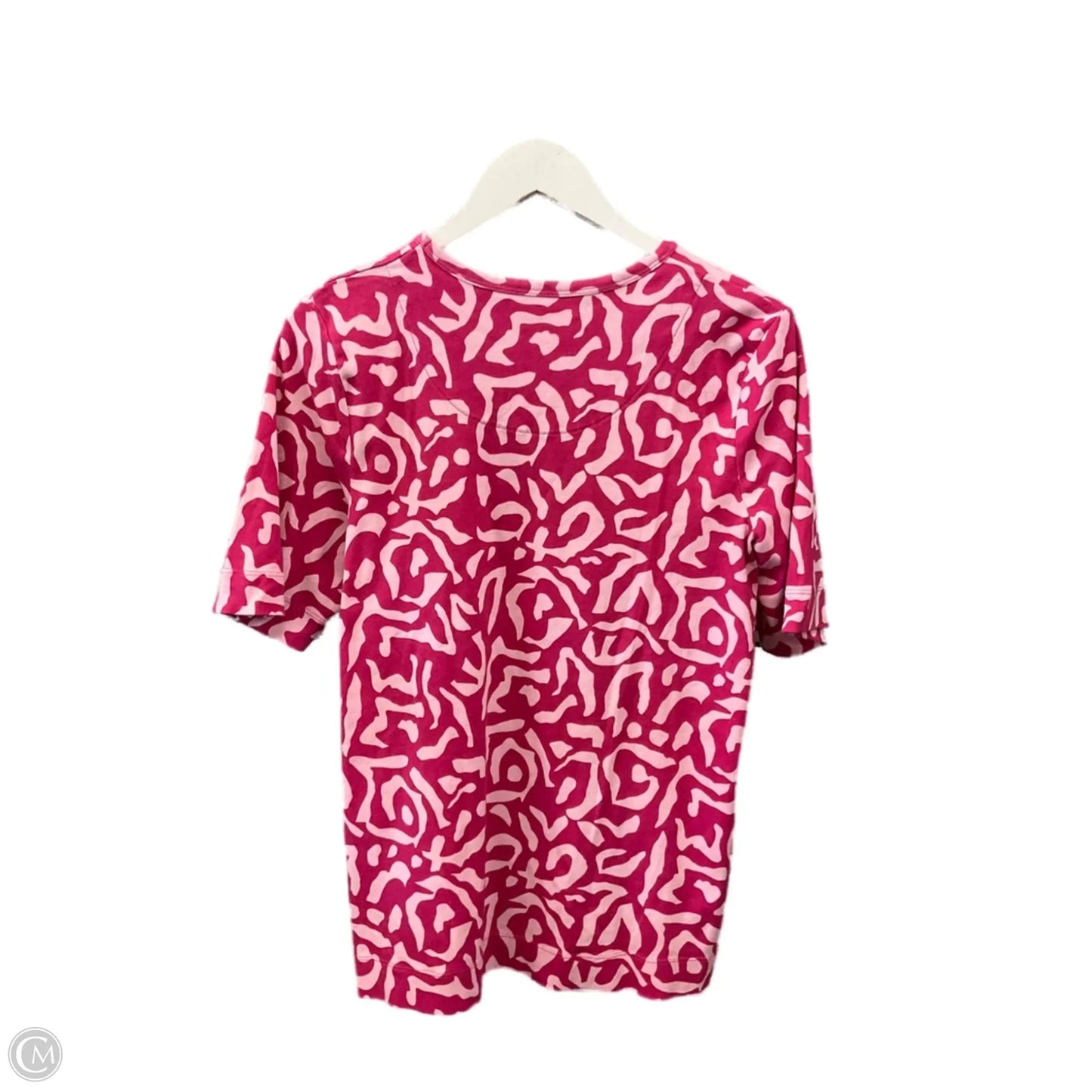 Top Short Sleeve By Chicos In Pink, Size: L