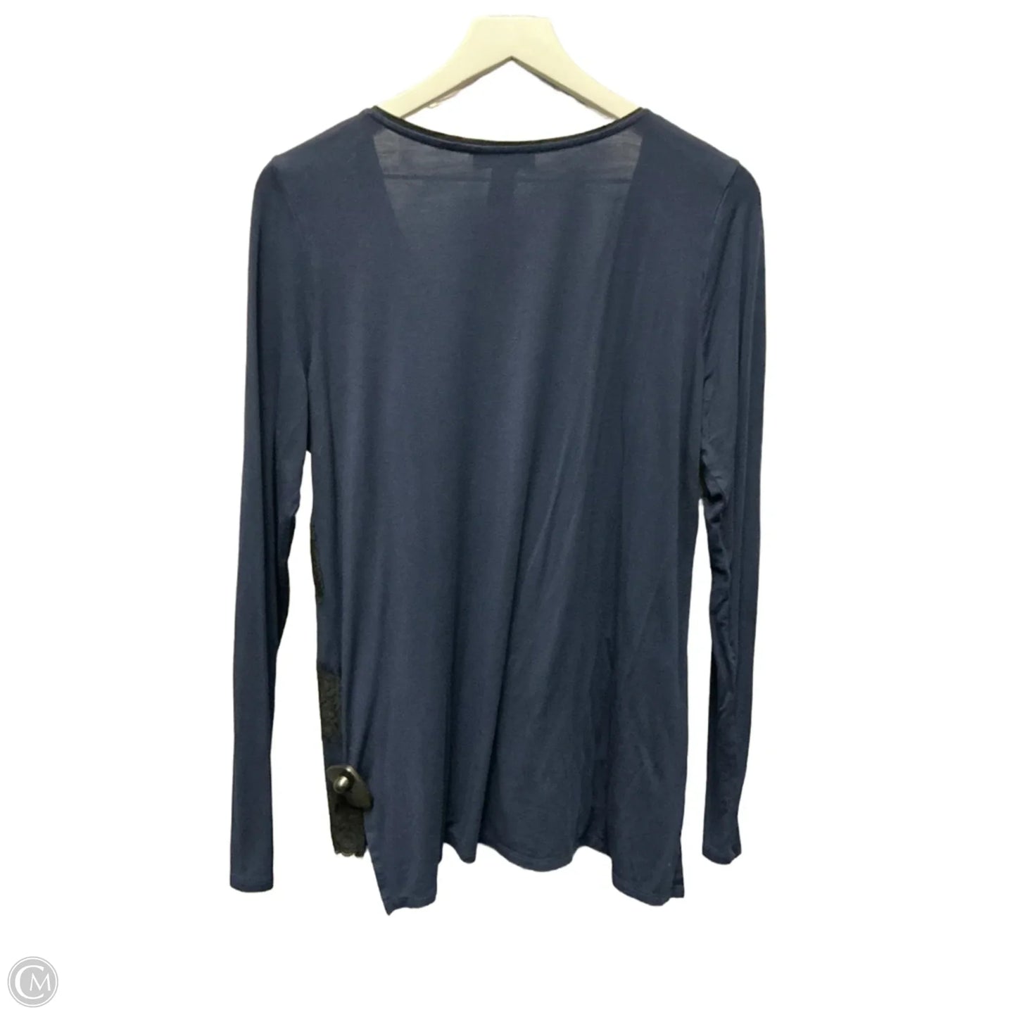 Top Long Sleeve By White House Black Market In Navy, Size: L
