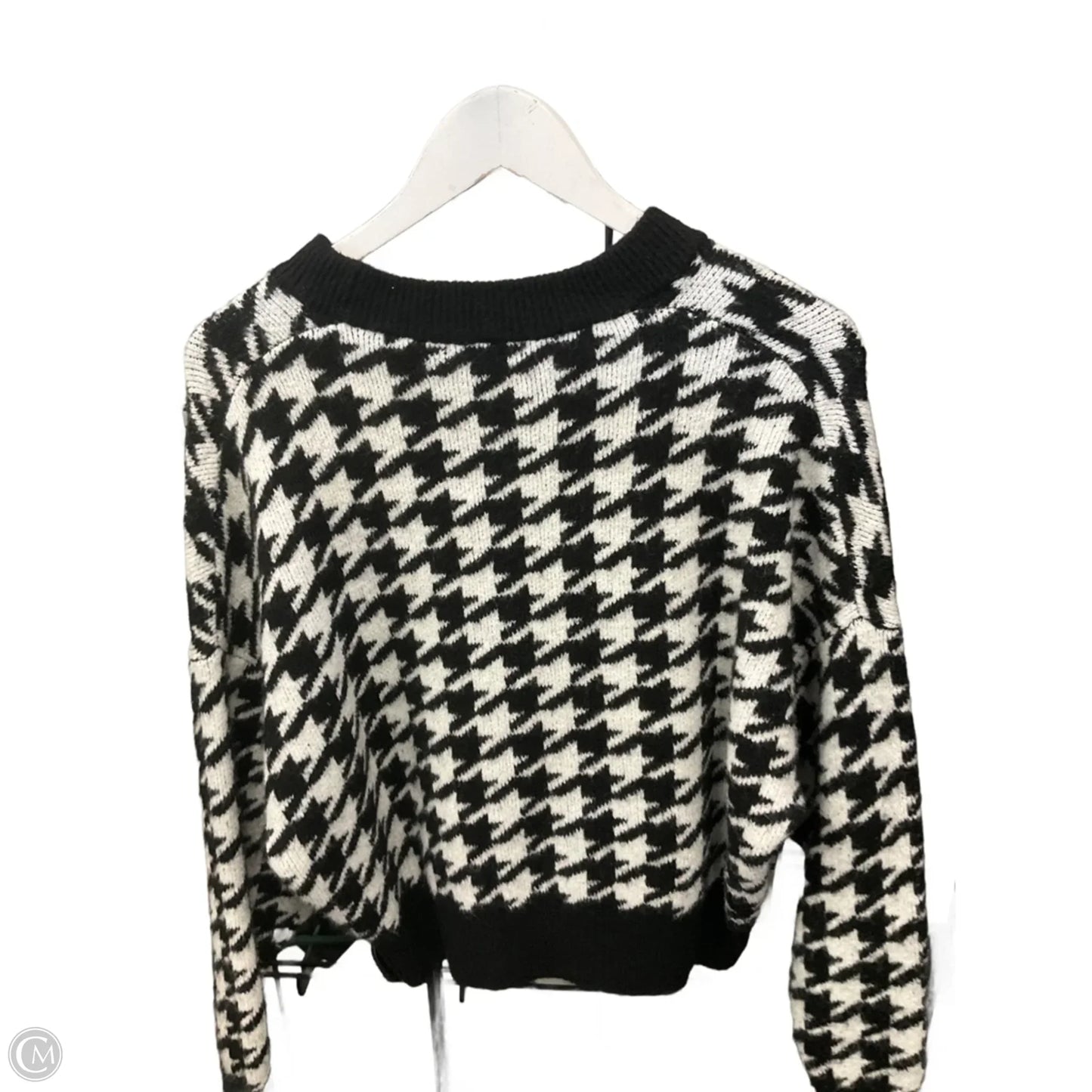Sweater By H&m In Black & White, Size: M