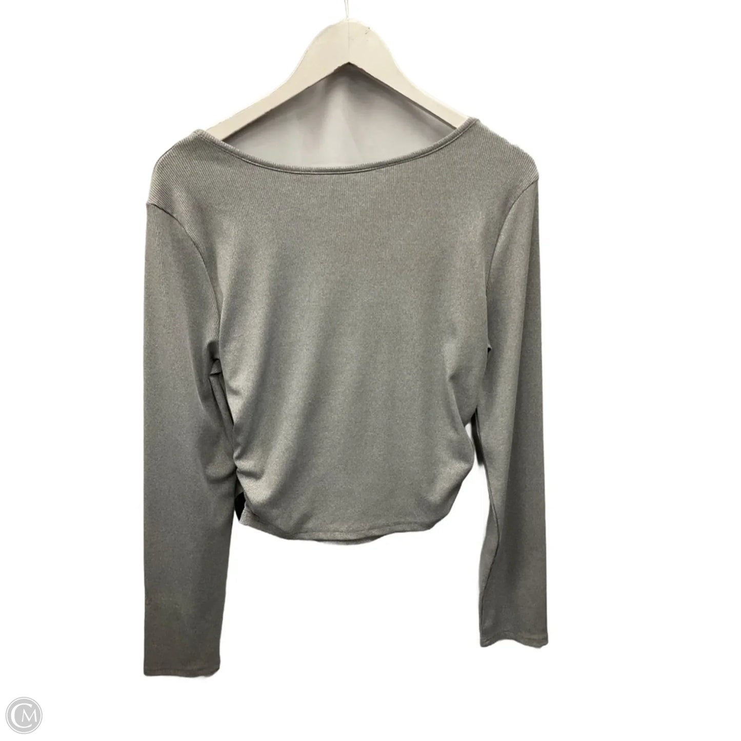 Top Long Sleeve By Clothes Mentor In Grey, Size: Xl