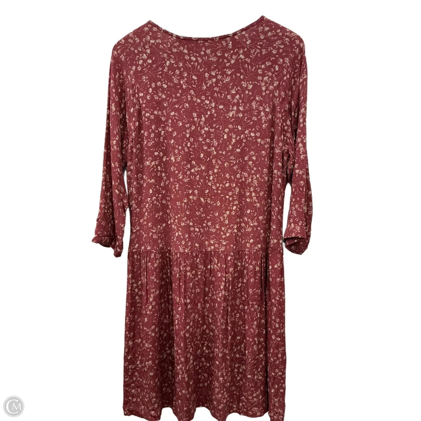 Dress Casual Midi By Garnet Hill In Maroon, Size: M