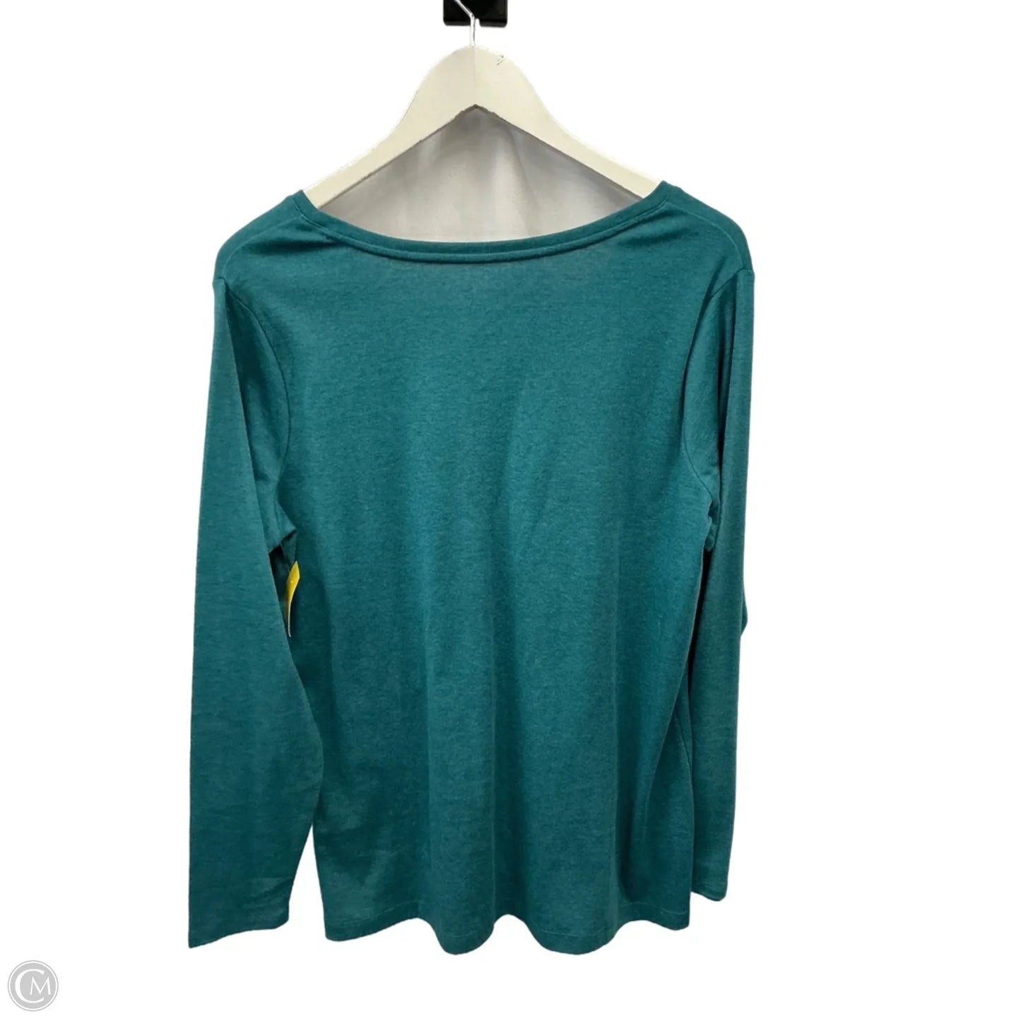 Top Long Sleeve Basic By Croft And Barrow In Teal, Size: Xl