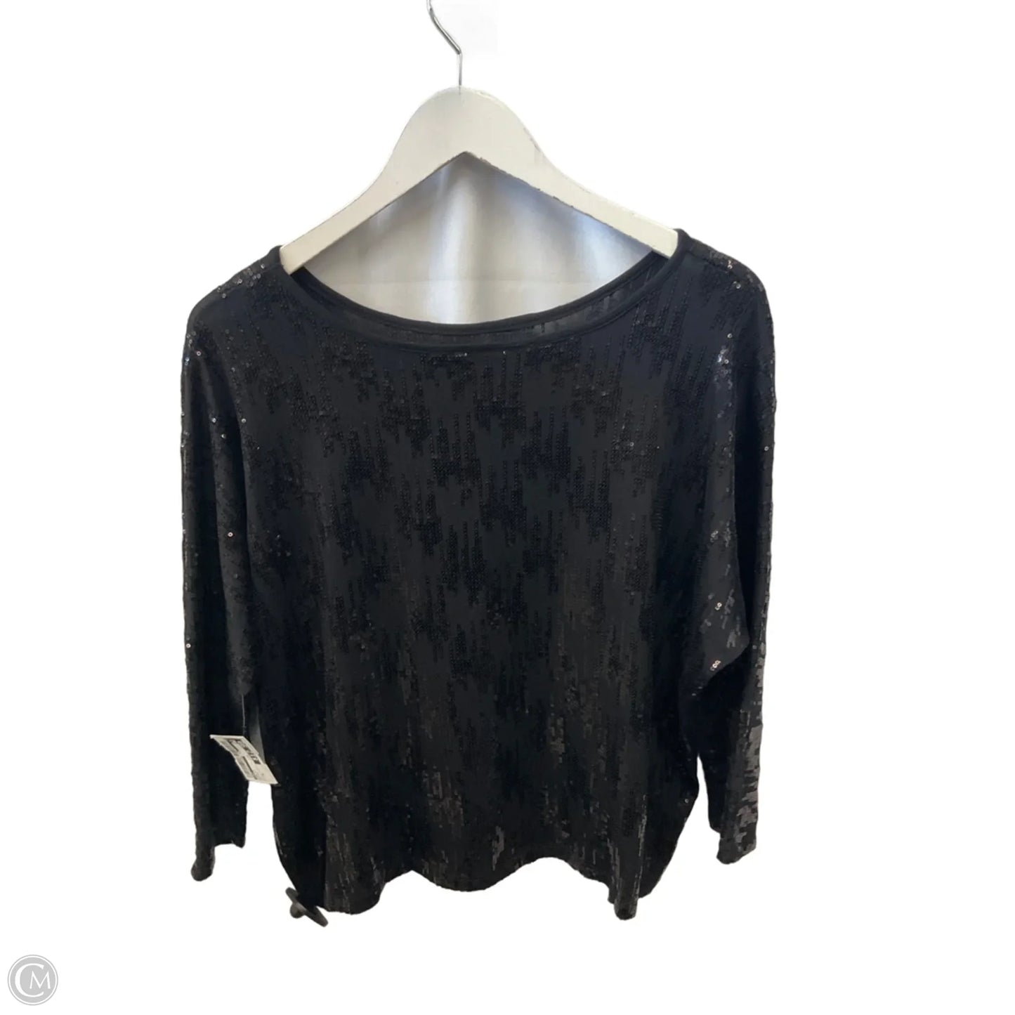 Top Long Sleeve By Inc In Black, Size: M