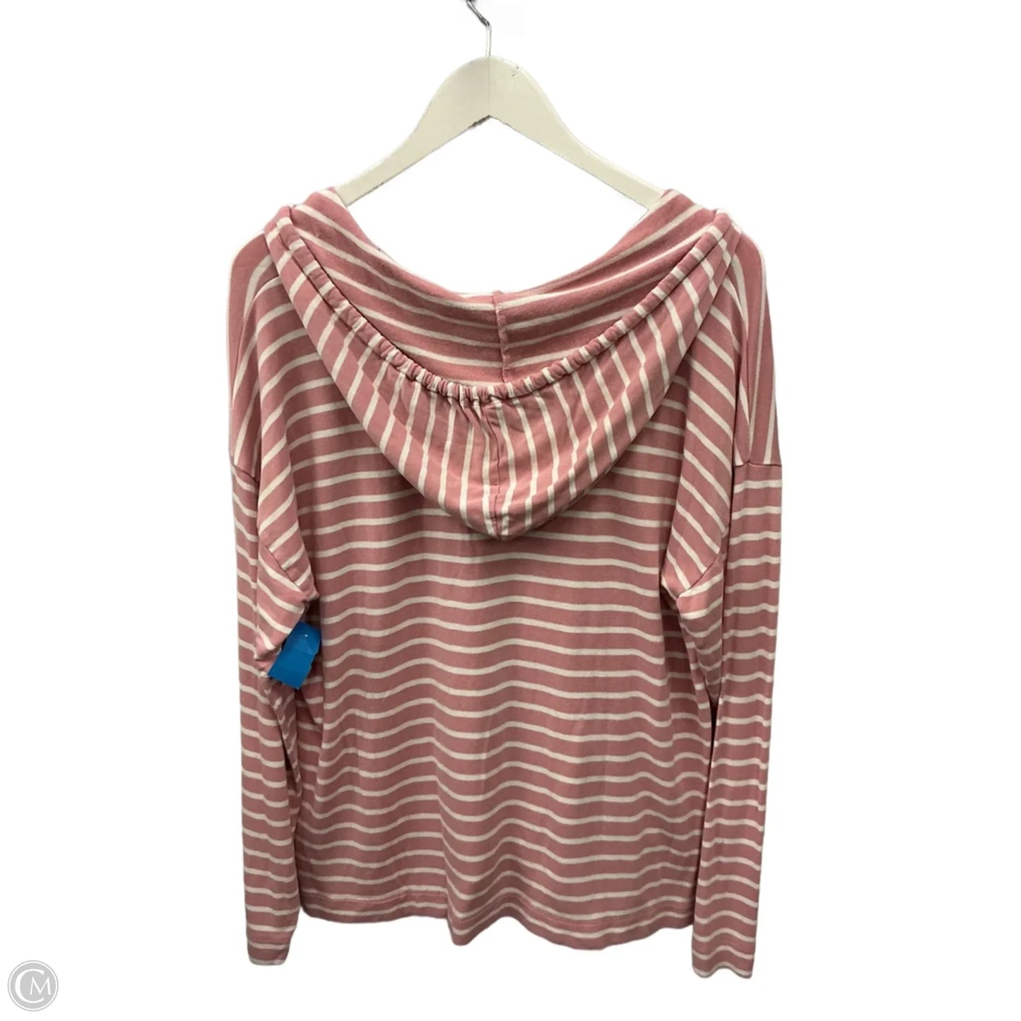 Top Long Sleeve By Buffalo David Bitton In Pink & White, Size: L