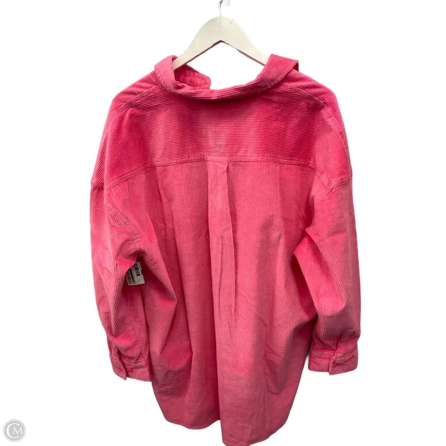 Jacket Shirt By Bp In Pink, Size: Xl