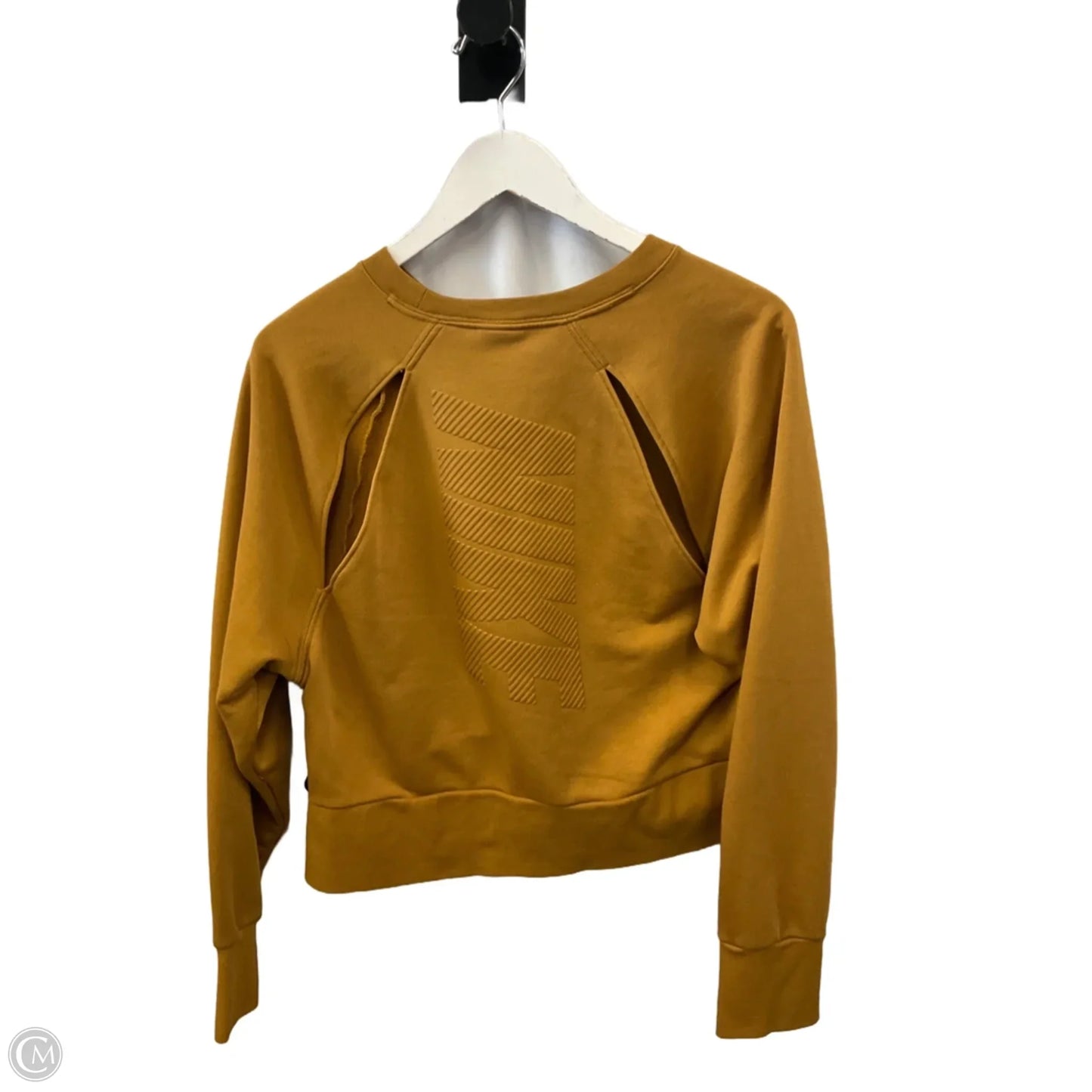 Athletic Sweatshirt Crewneck By Nike Apparel In Gold, Size: S