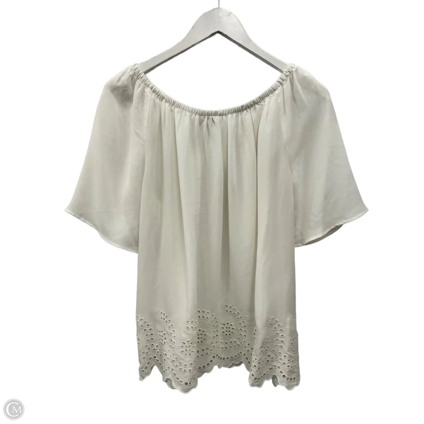 Top Short Sleeve By Loft In White, Size: S