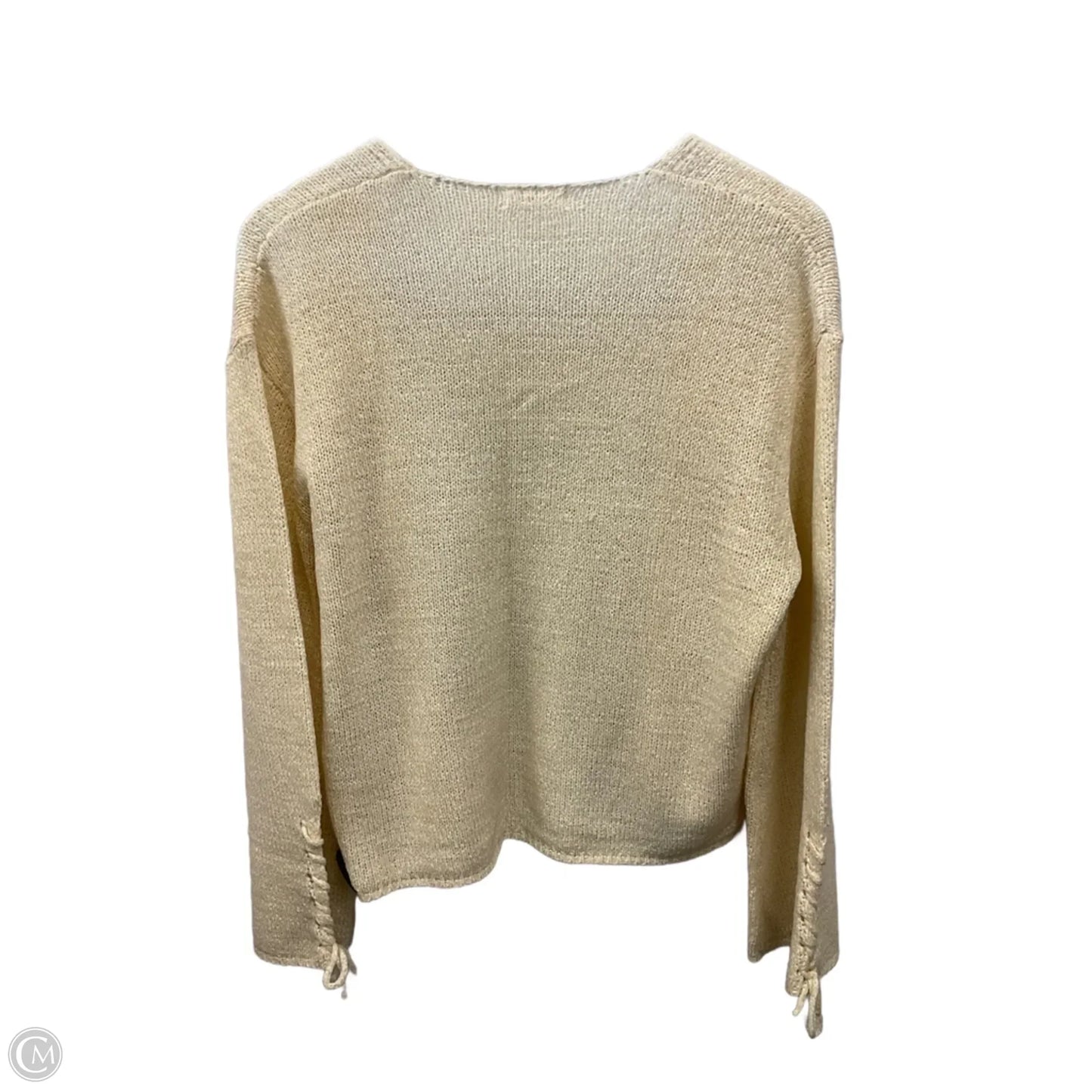 Sweater Cardigan By Blu Pepper In Cream, Size: M