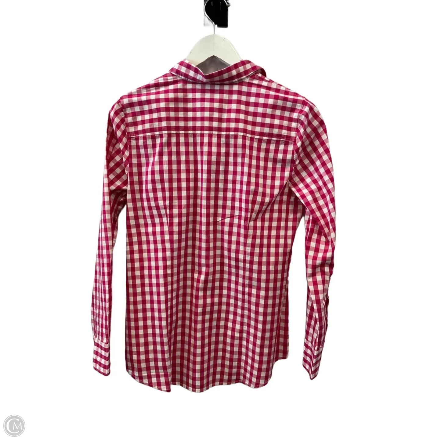 Top Long Sleeve By J. Crew In Pink & White, Size: S