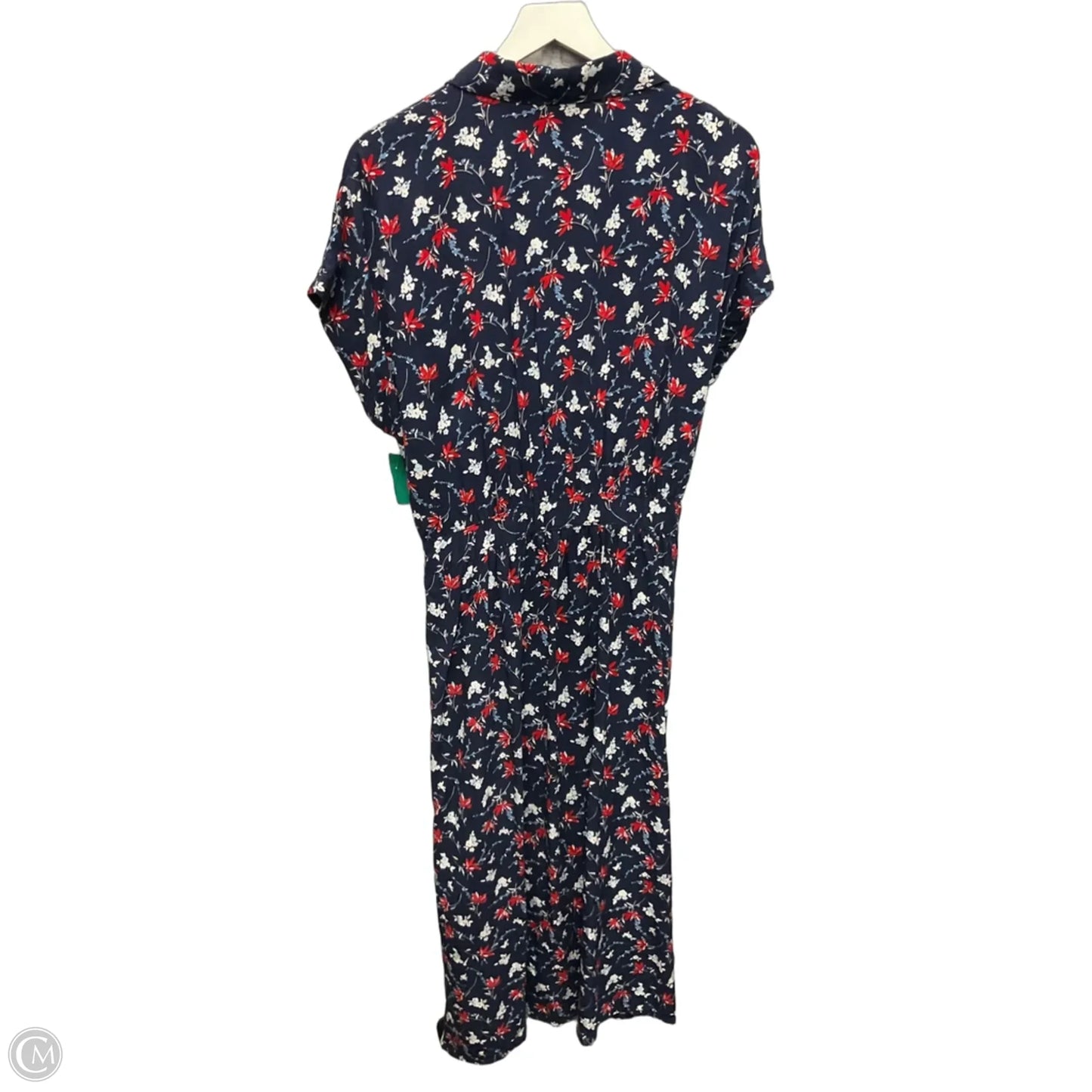 Dress Casual Midi By Chaps In Blue Red & White, Size: Xxl