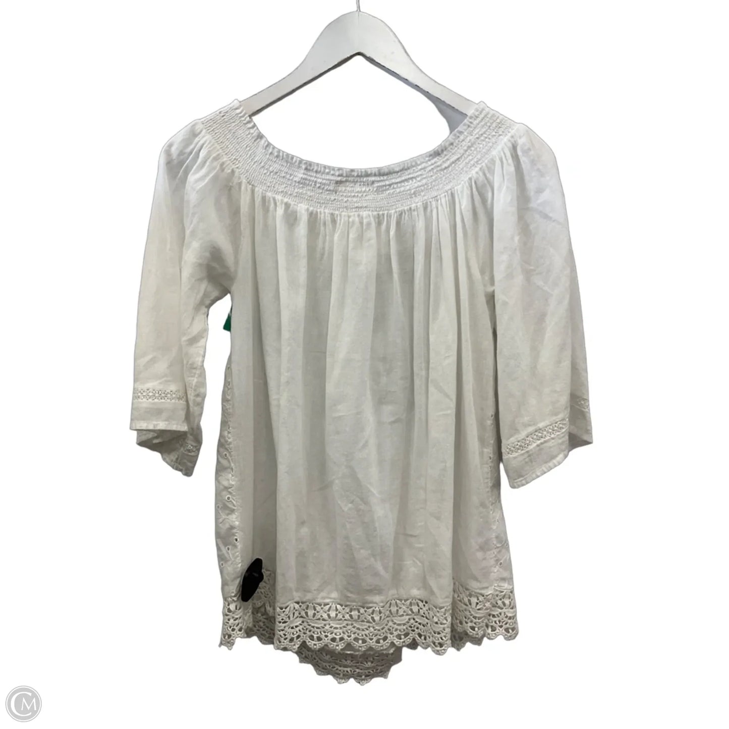 Top 3/4 Sleeve By Style And Company In White, Size: S