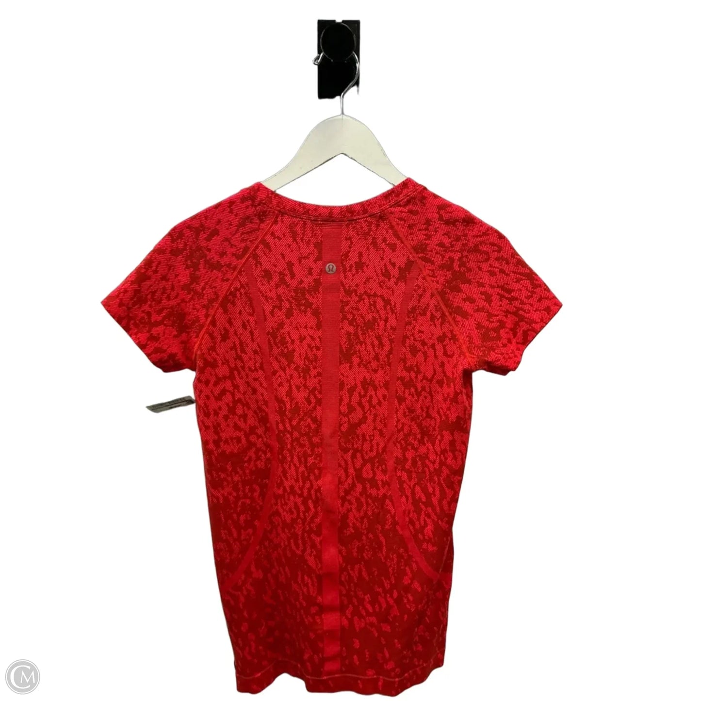 Athletic Top Short Sleeve By Lululemon In Red, Size: 8