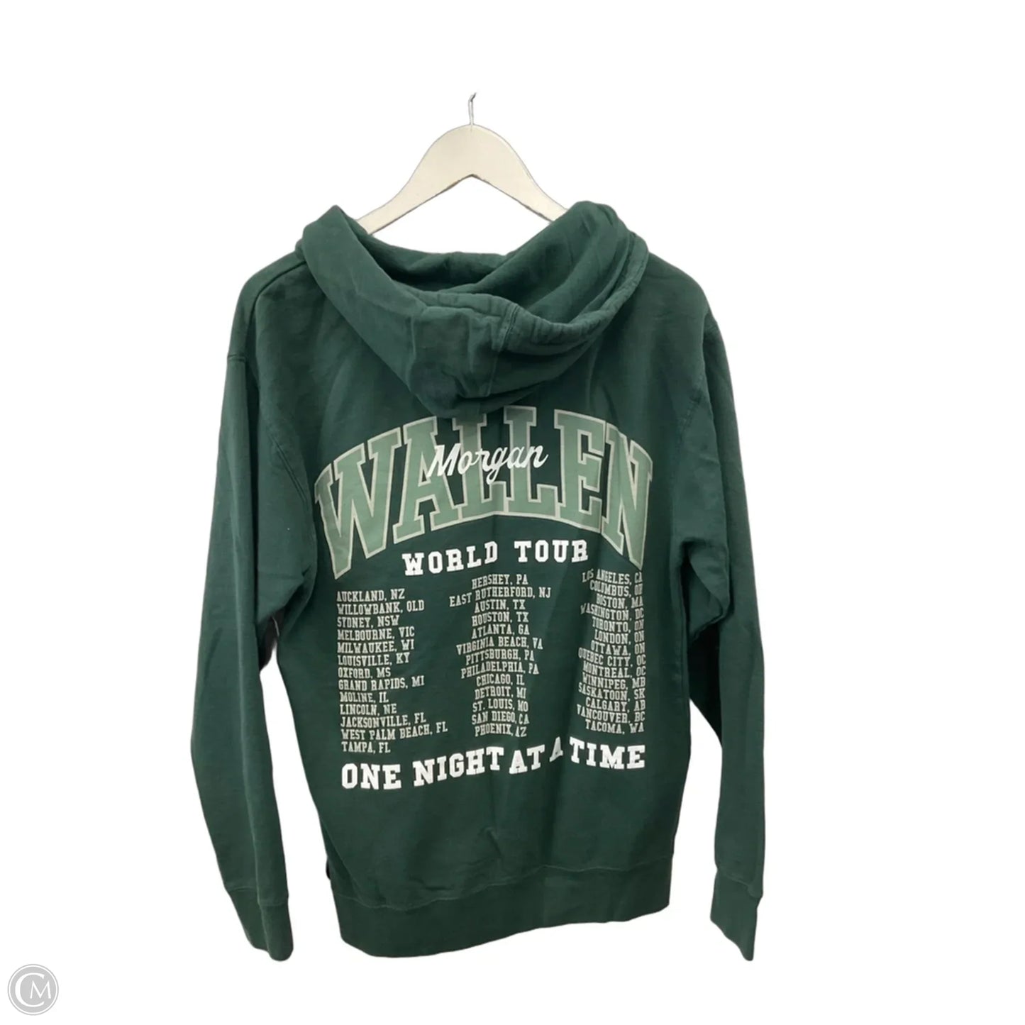Sweatshirt Hoodie By Clothes Mentor In Green, Size: M