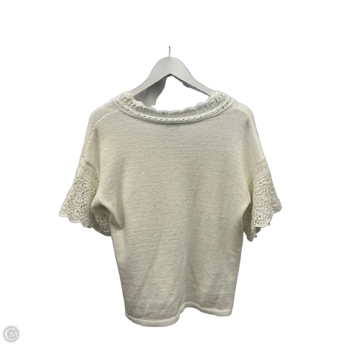 Top Short Sleeve By Chicos In White, Size: M