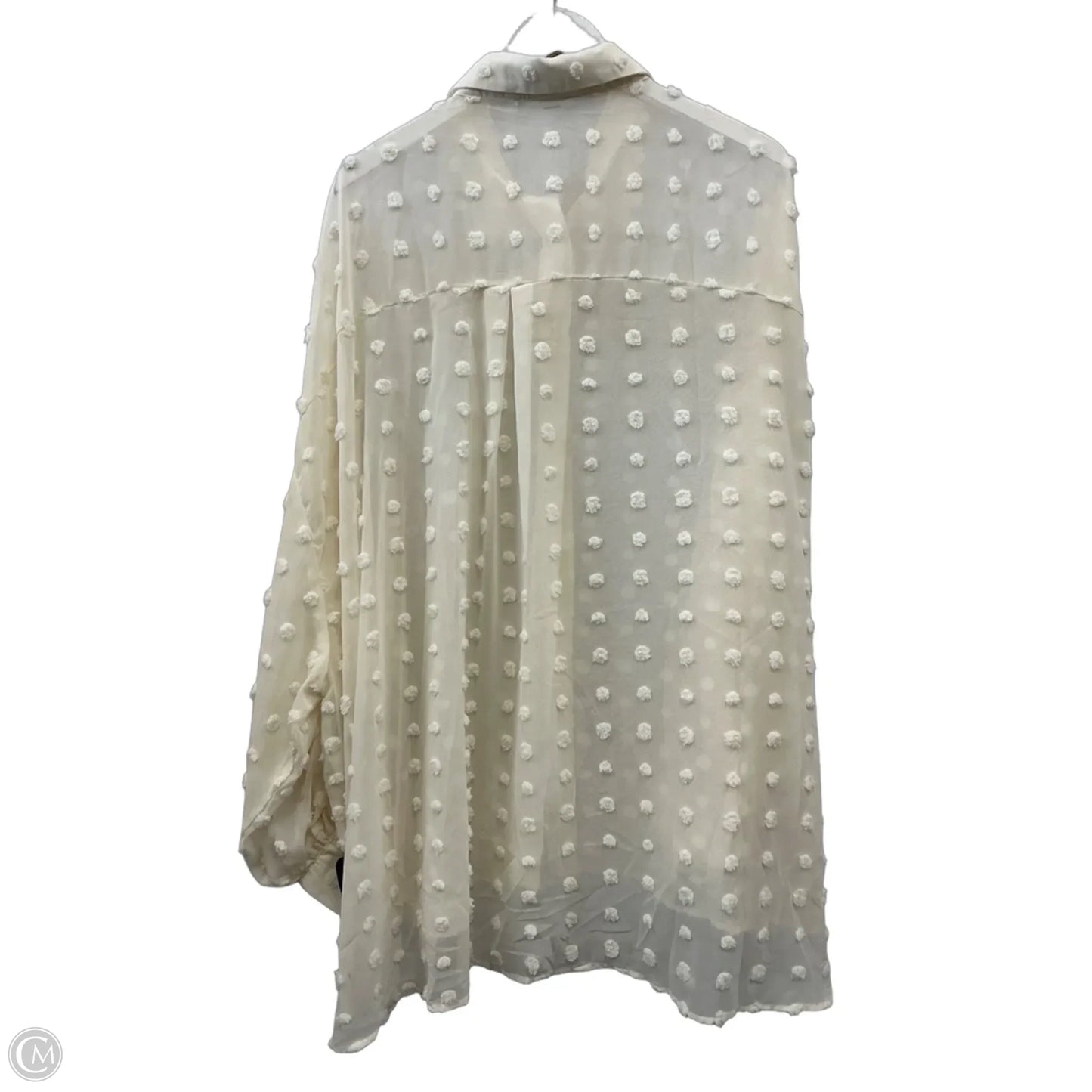 Top Long Sleeve By Glamorous In Cream, Size: 1x