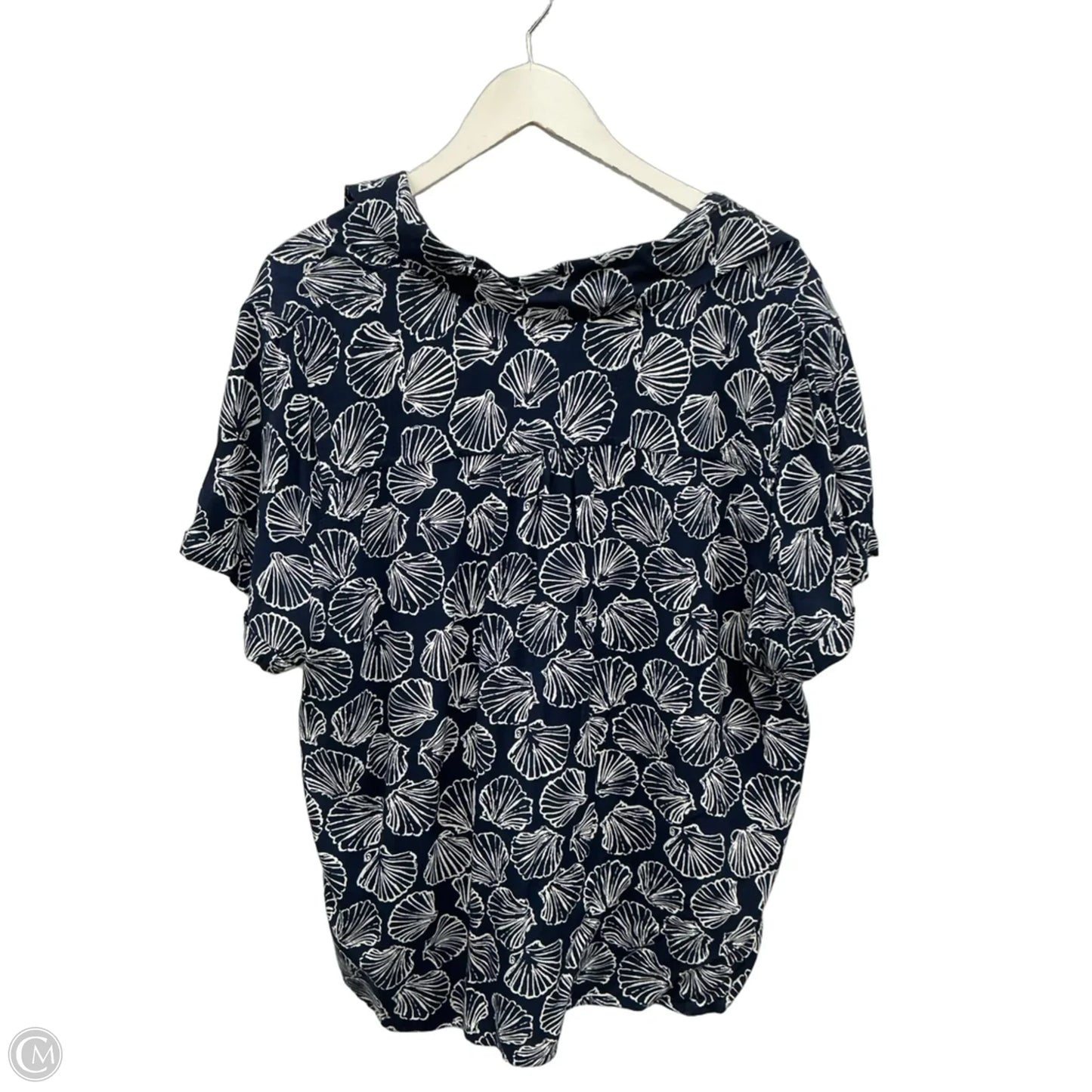Top Short Sleeve By Croft And Barrow In Navy, Size: Xxl