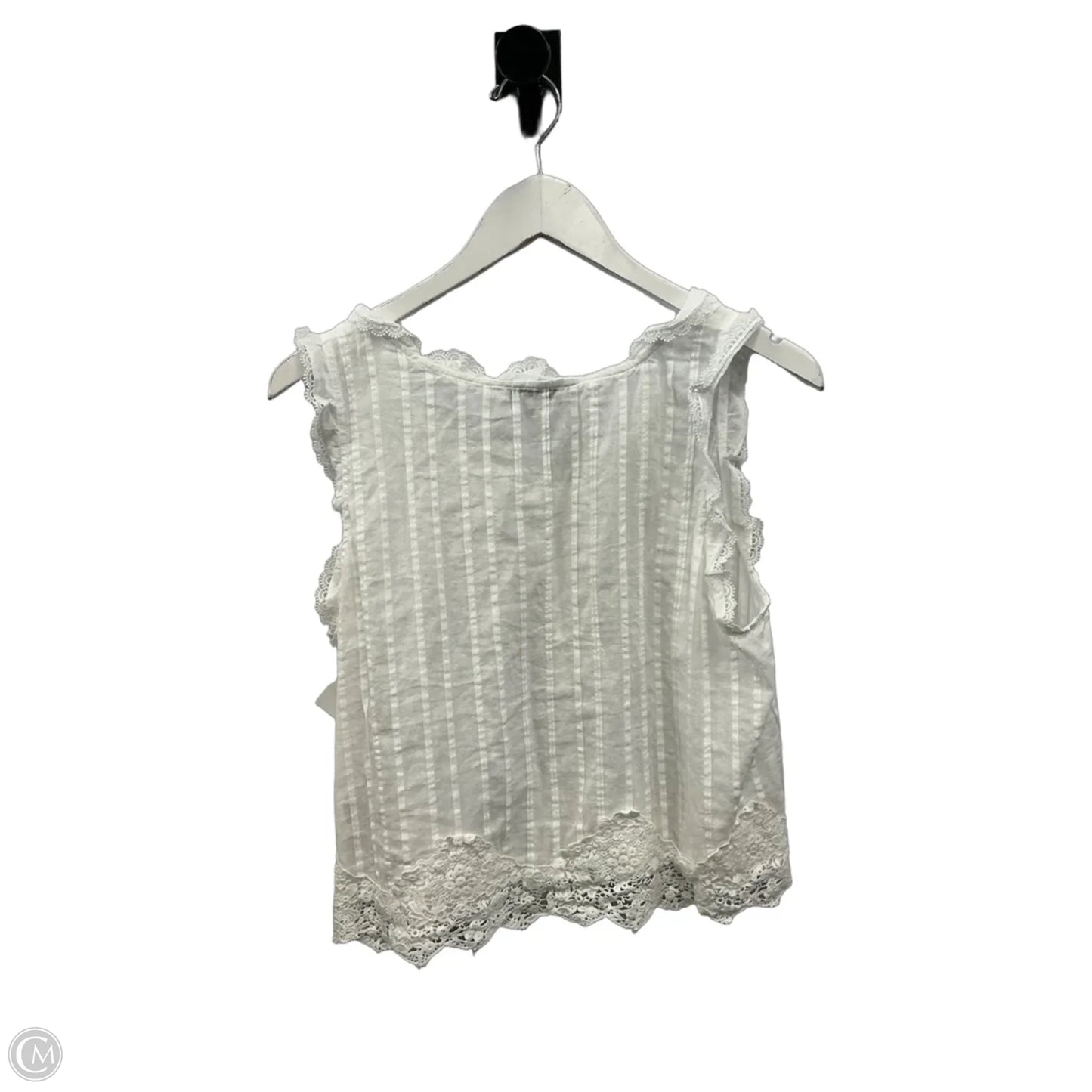 Top Sleeveless By Maison Damelie In White, Size: M