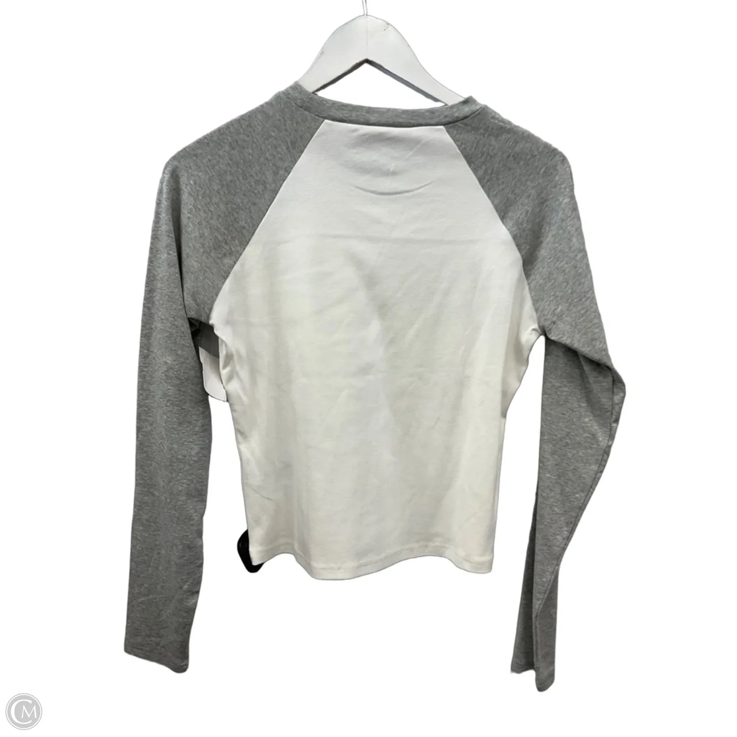 Top Long Sleeve By Edikted In Grey & White, Size: S