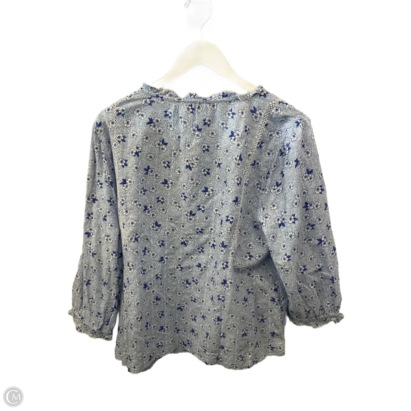 Top Long Sleeve By Charter Club In Blue, Size: Xl
