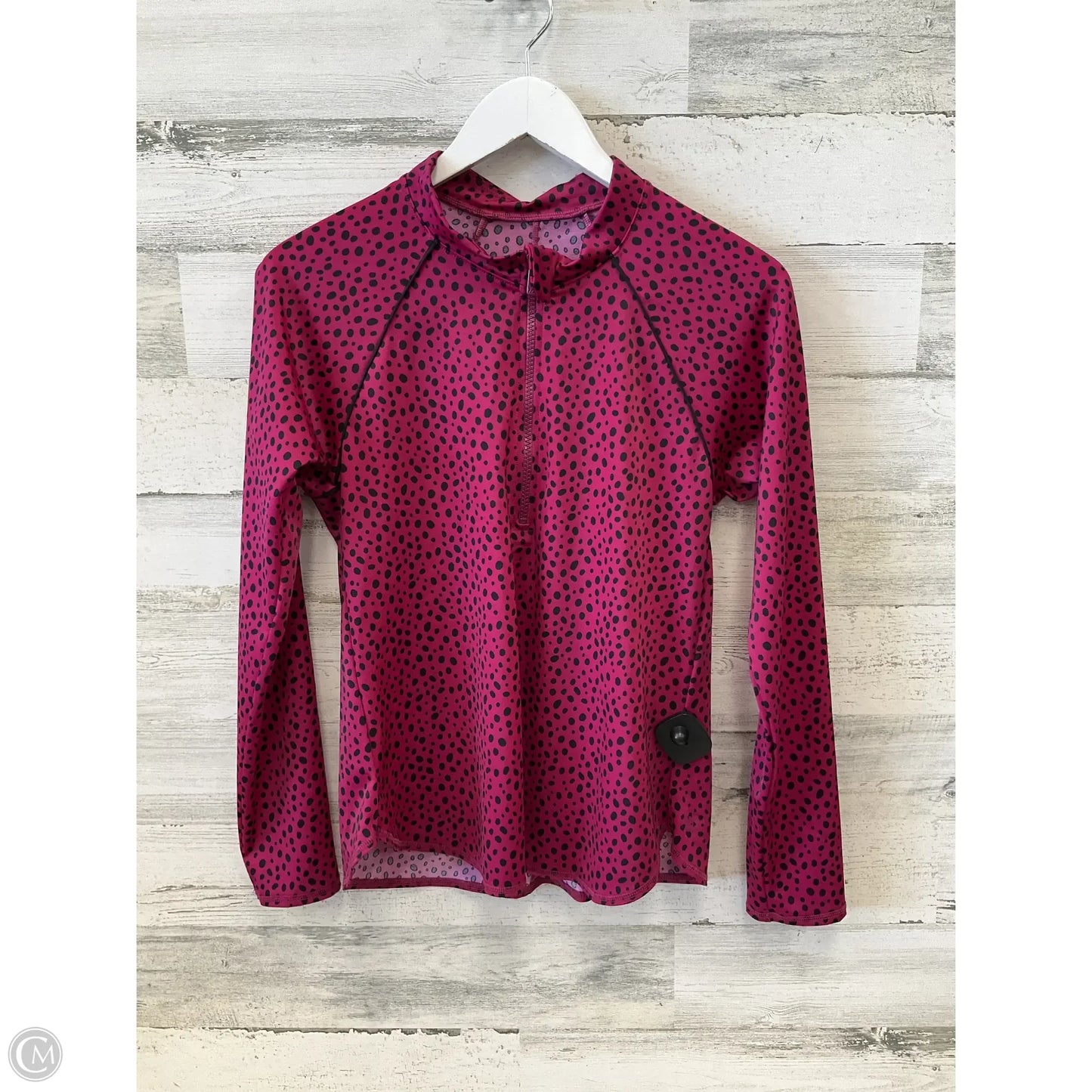 Athletic Top Long Sleeve Collar By All In Motion In Purple, Size: L