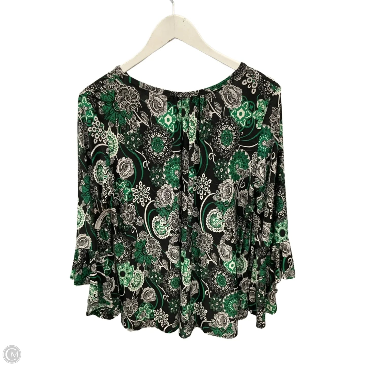 Top 3/4 Sleeve By Clothes Mentor In Green, Size: L