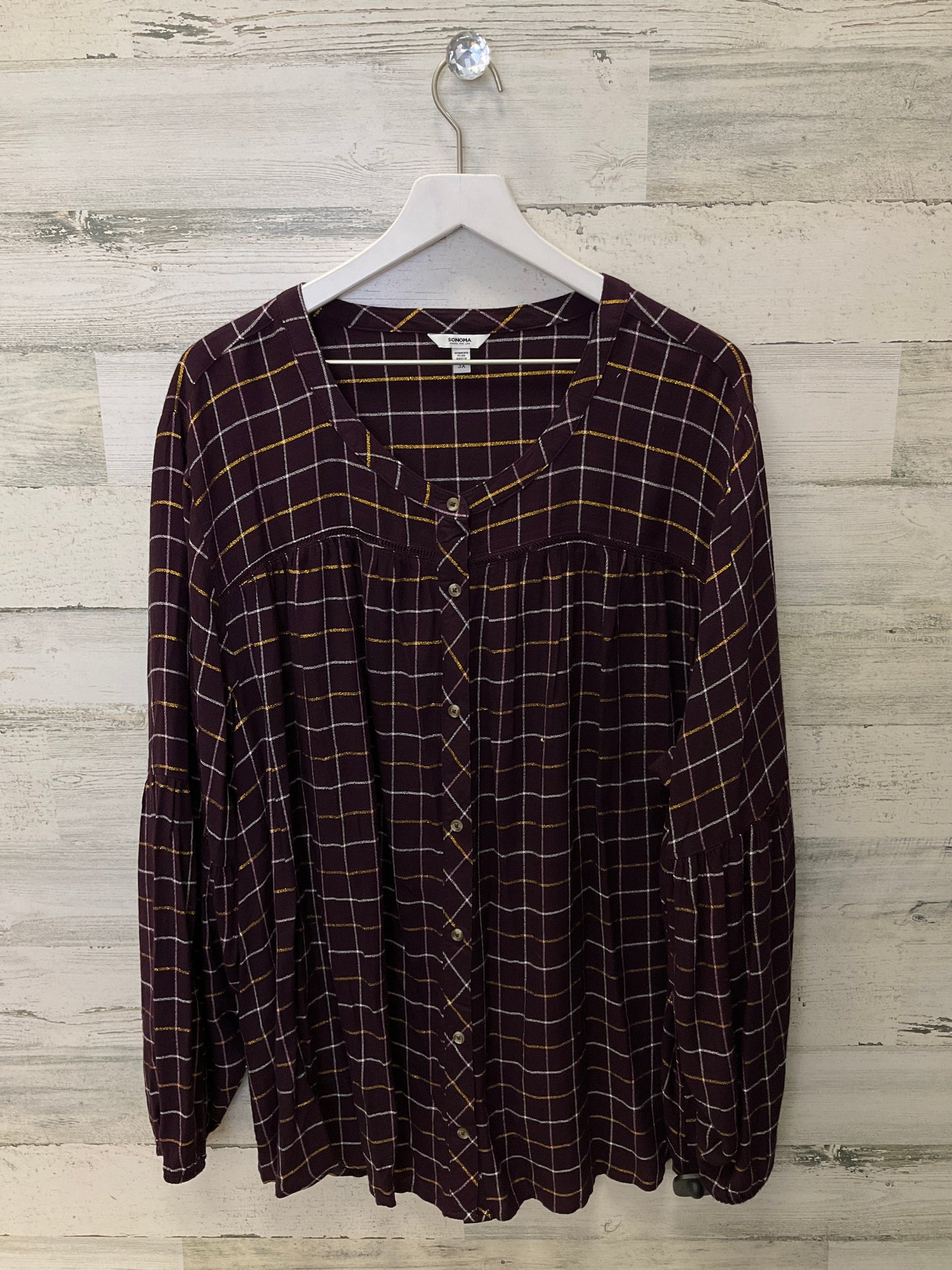 Top Long Sleeve By Sonoma Size: 3x