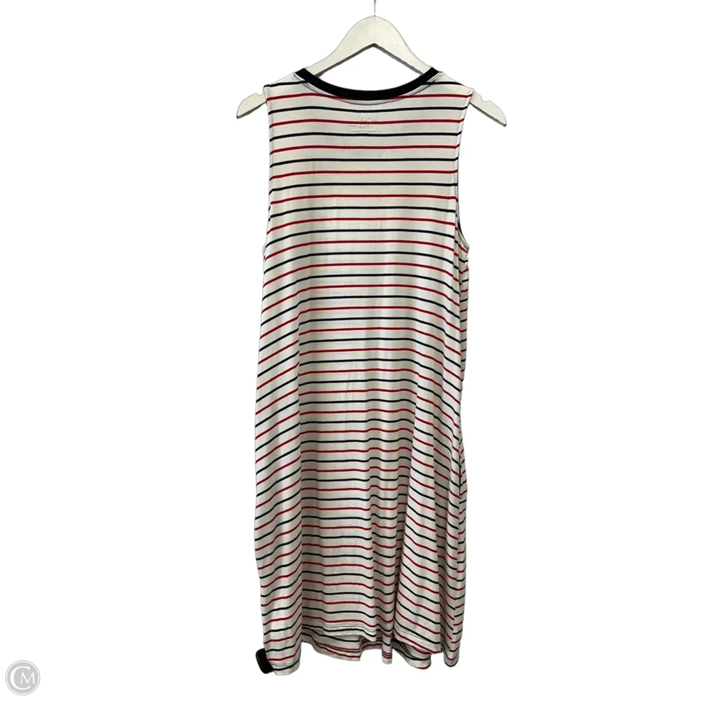 Dress Casual Midi By Time And Tru In Blue & Red & White, Size: L