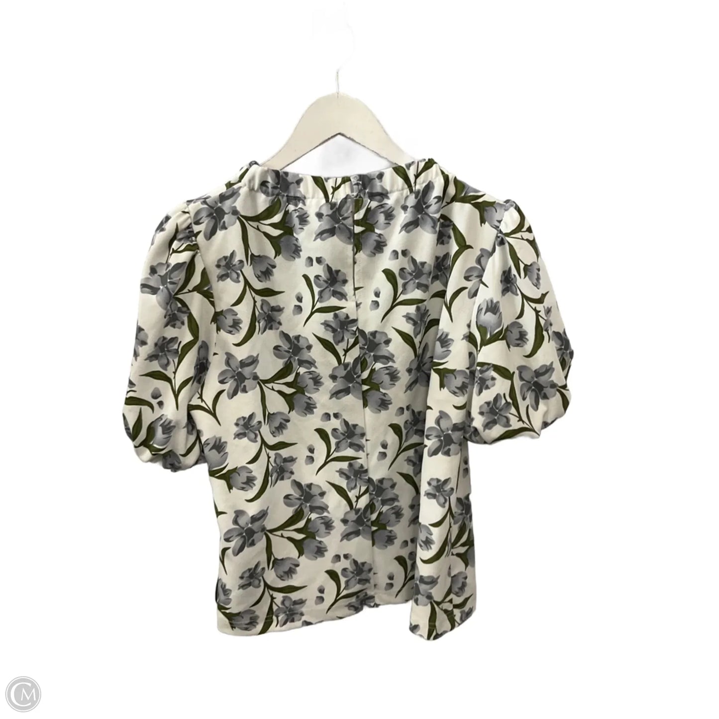 Top Short Sleeve By Melloday In Green & Grey, Size: S