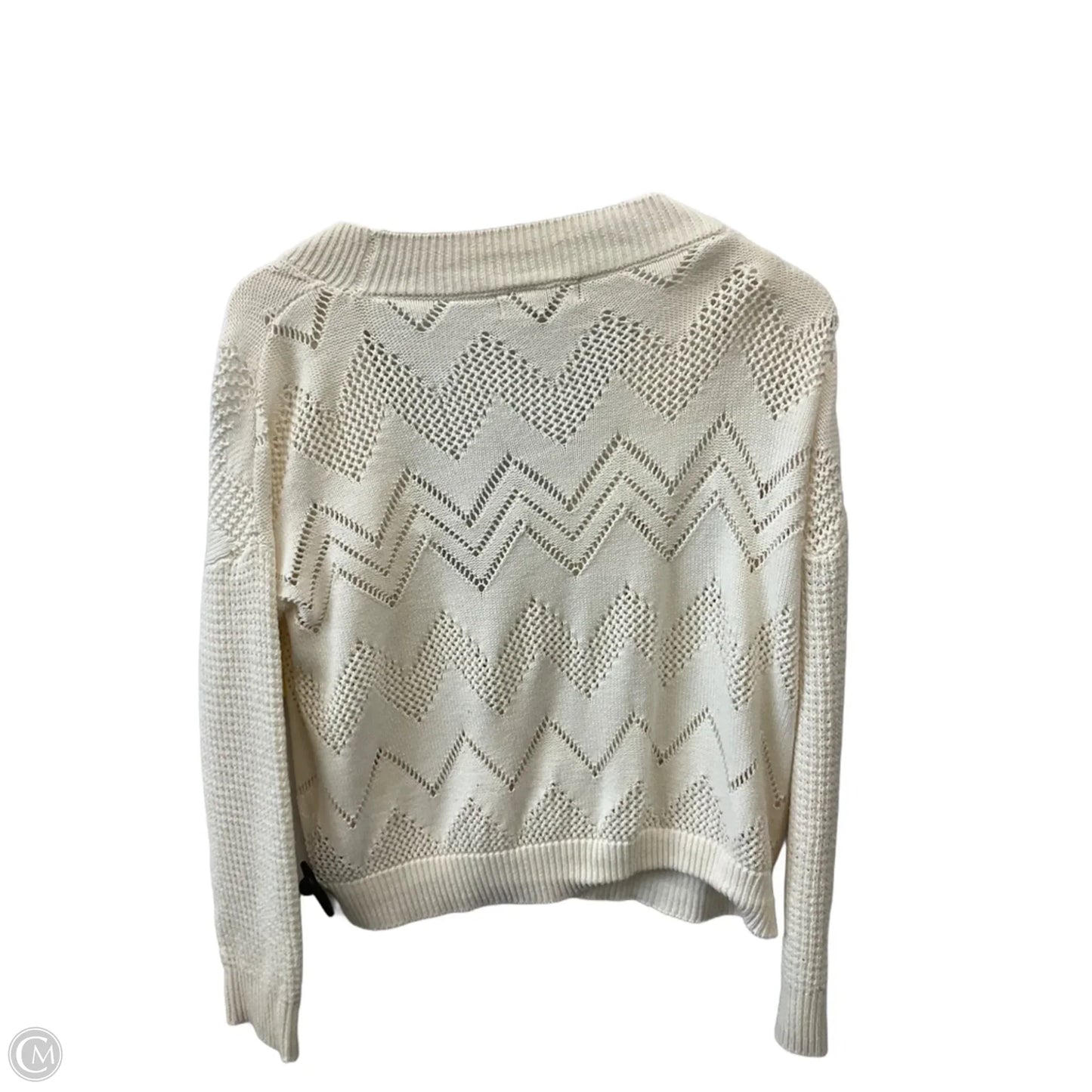 Sweater Cardigan By Marled In Cream, Size: L