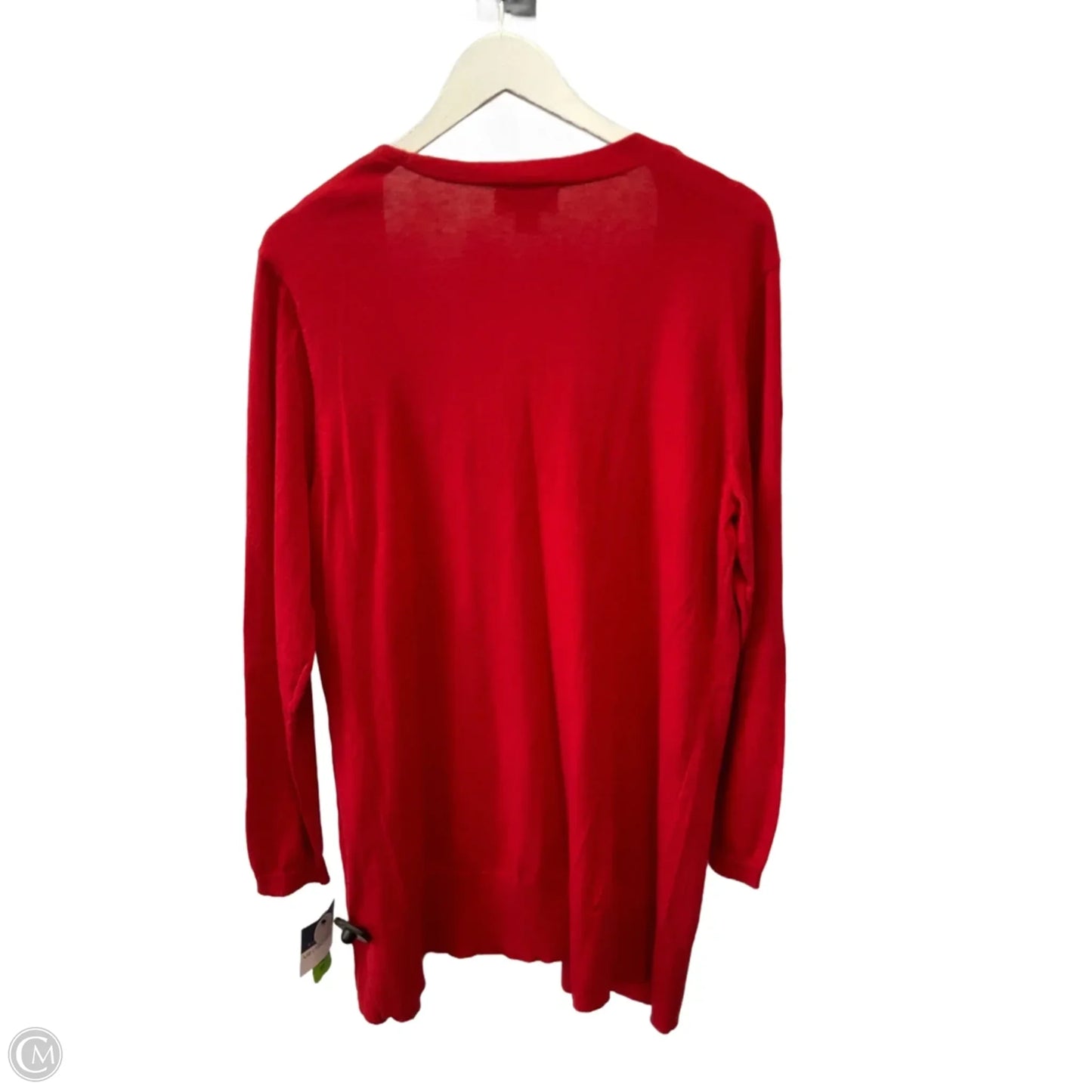 Cardigan By Liz Claiborne In Red, Size: Xl
