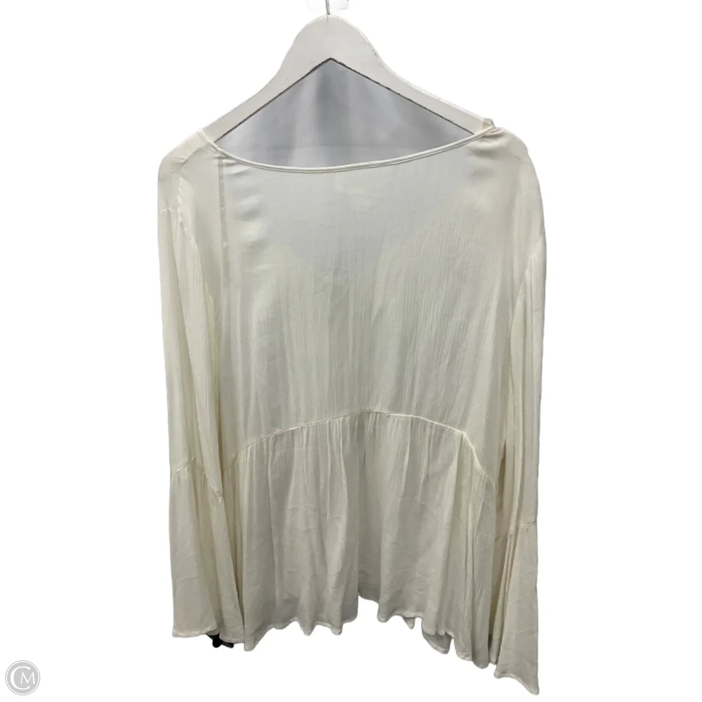 Top Long Sleeve By Simply Emma In Cream, Size: 3x