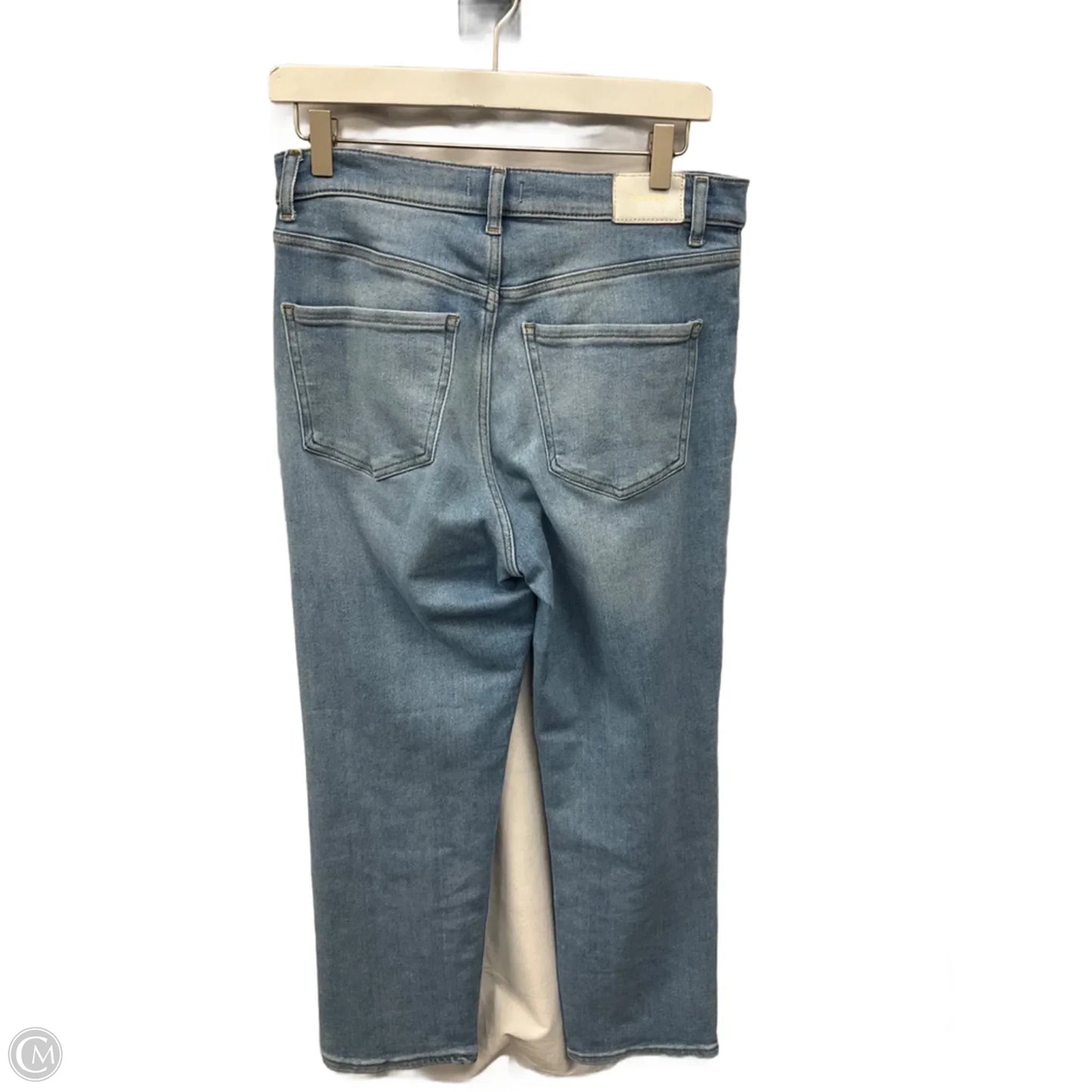 Jeans Cropped By Express In Blue Denim, Size: 8